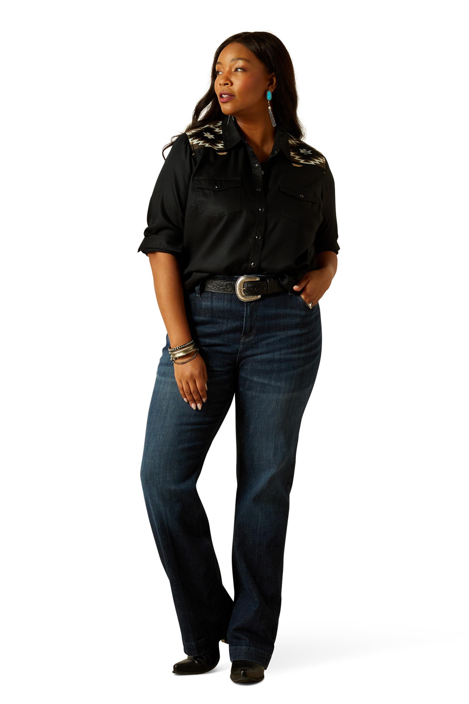 Ariat Dawn Chemise western femme manches longues &agrave; boutons-pression