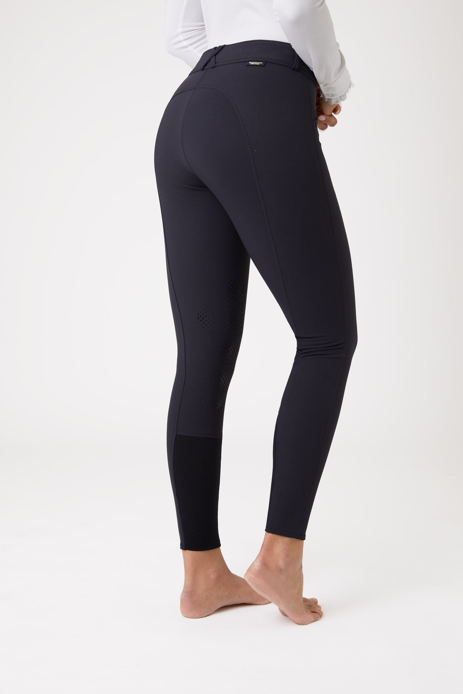 Horze Grand Prix pantalon d&rsquo;&eacute;quitation femme avec grip silicone aux genoux, UPF 50+