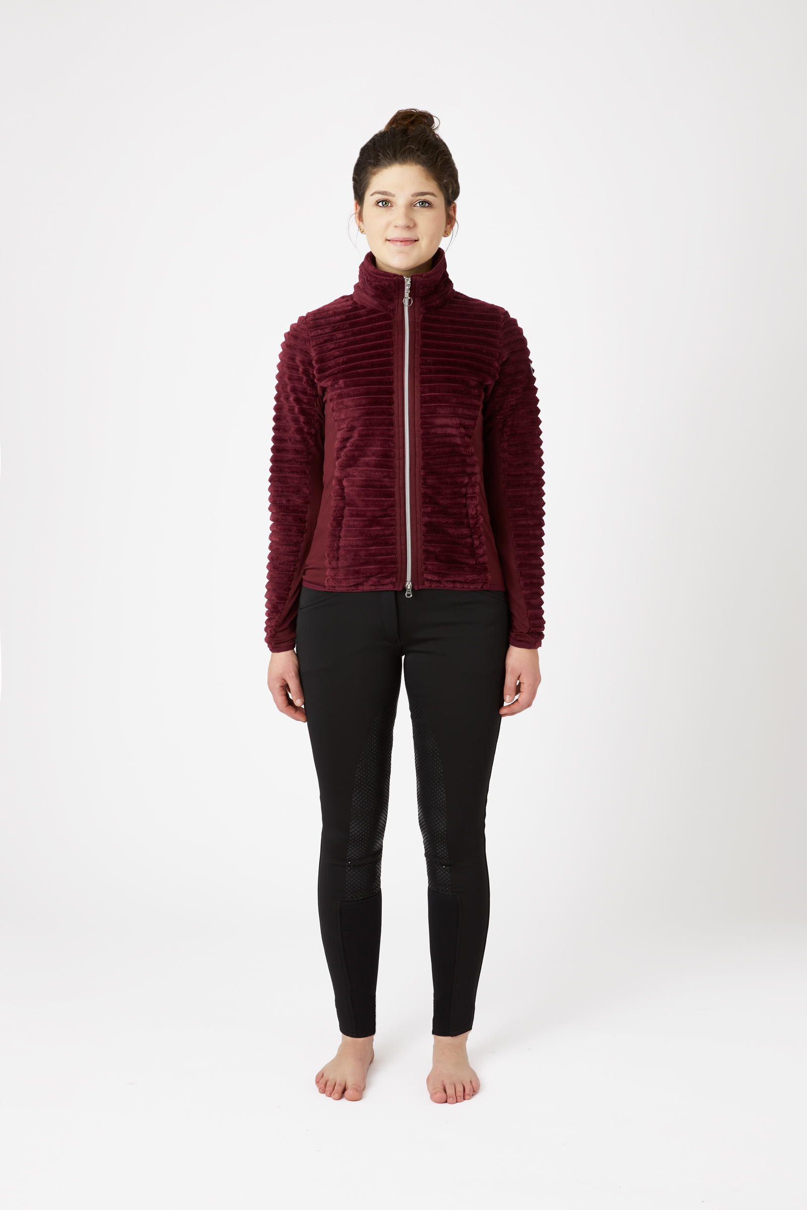 Veste d'équitation polaire rayée Horze Della, femme