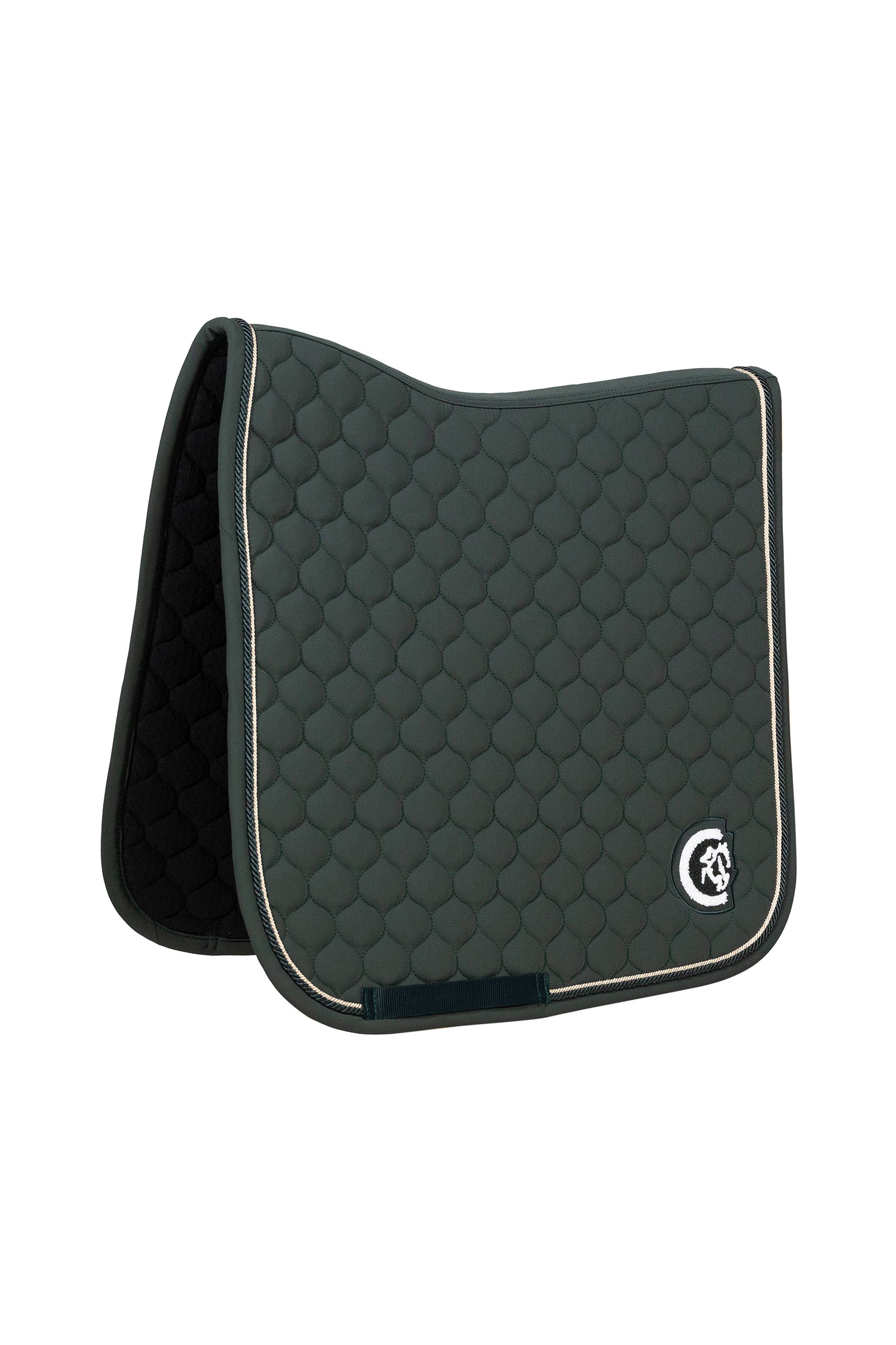 pine green Kentucky Horsewear tapis de selle de dressage onion quilt 3D logo