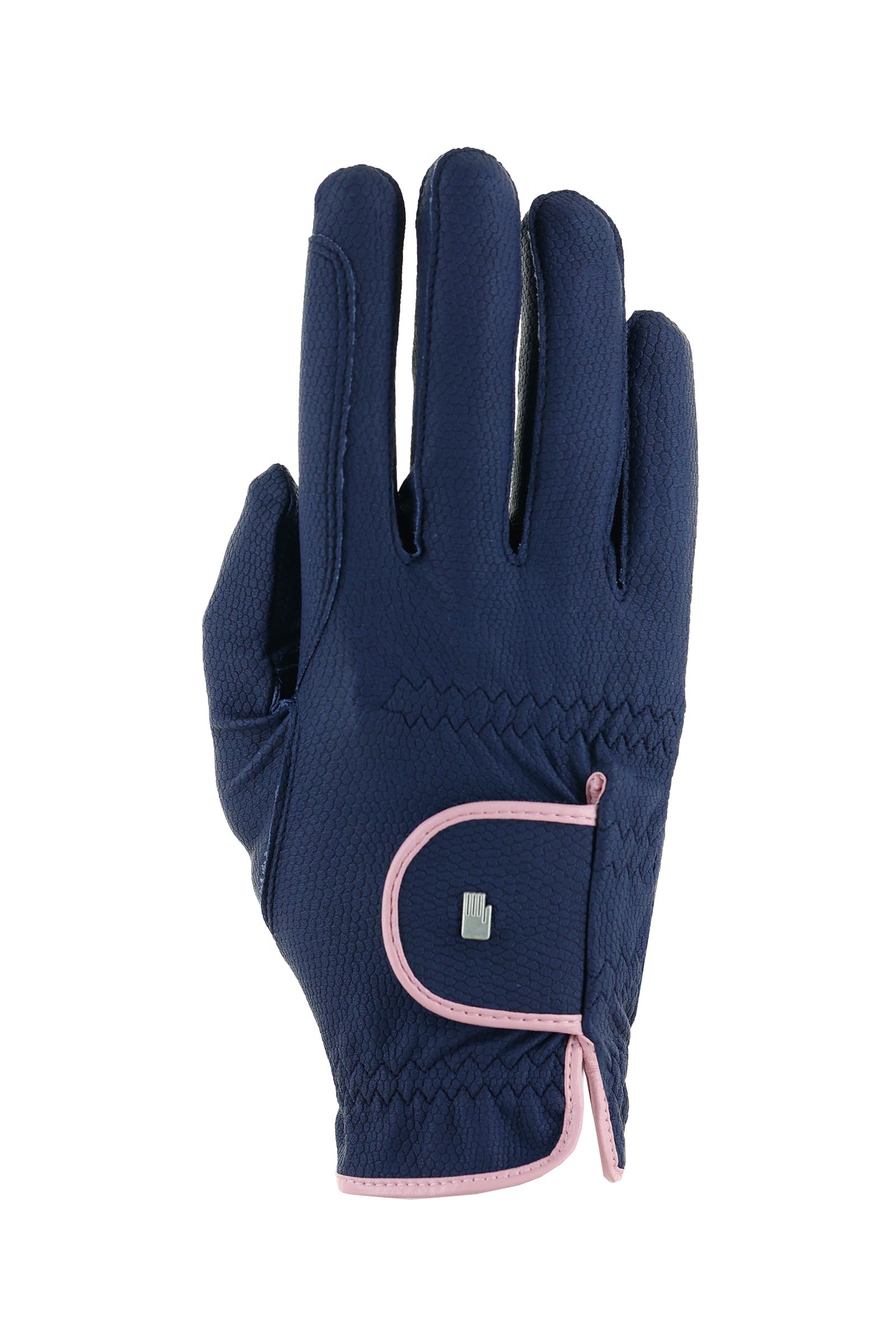 Navy/Vintage Pink Roeckl Lona Gants d'équitation
