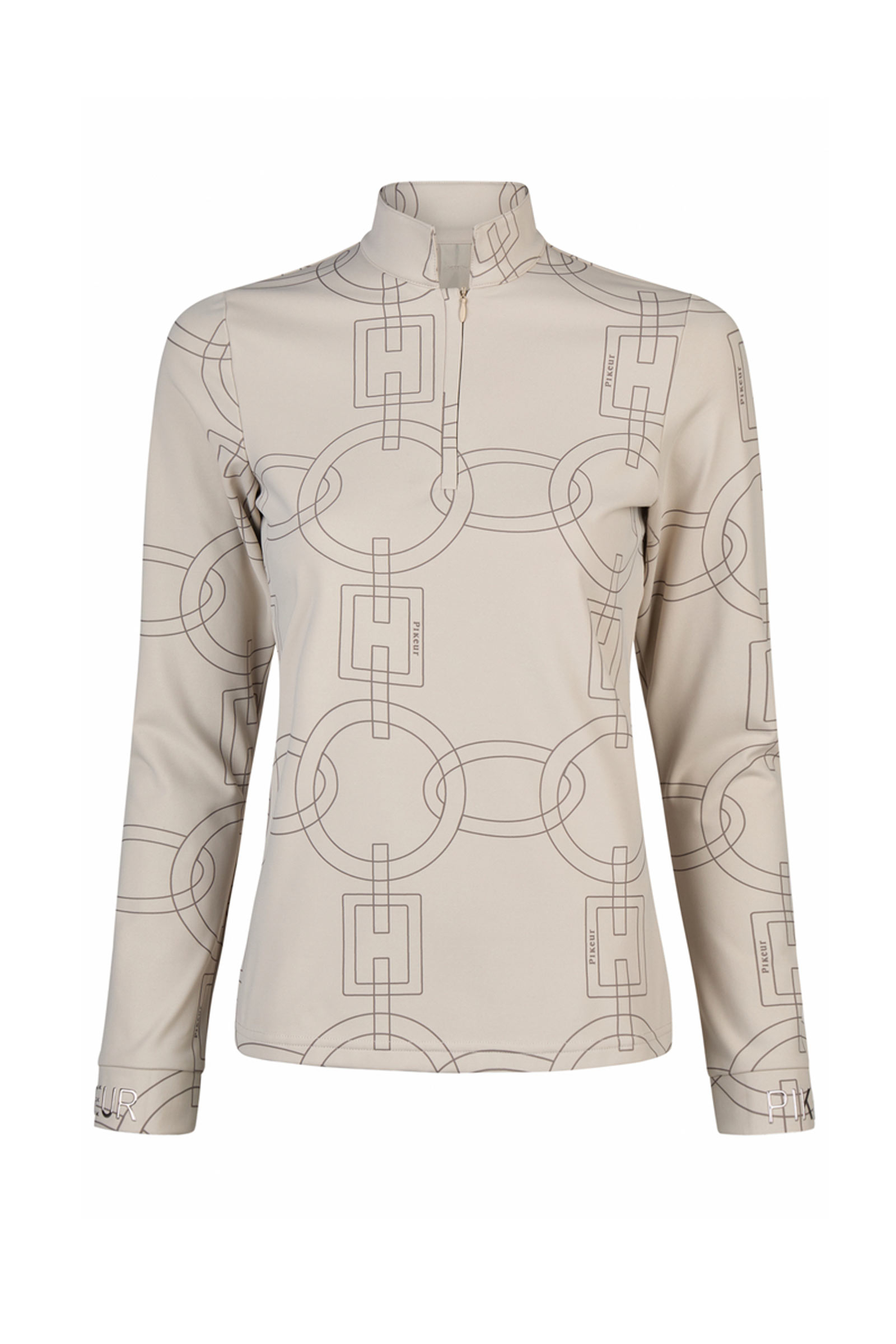 Pale Grey Pikeur Selection t-shirt zippé femme