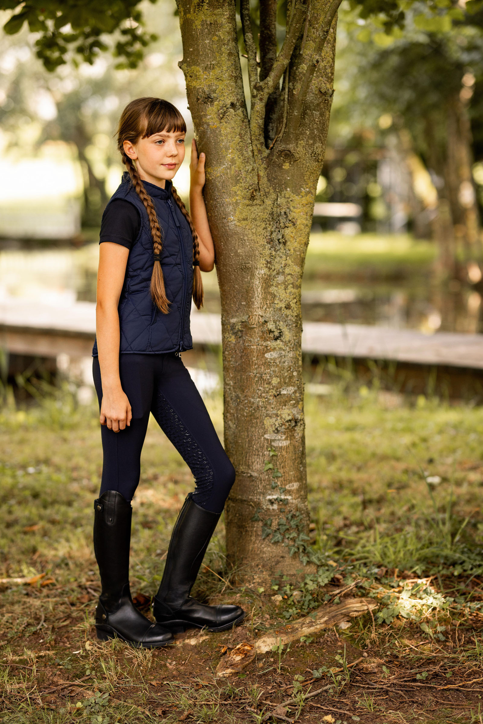 Veste de club Horze Amber légèrement matelassée, enfants