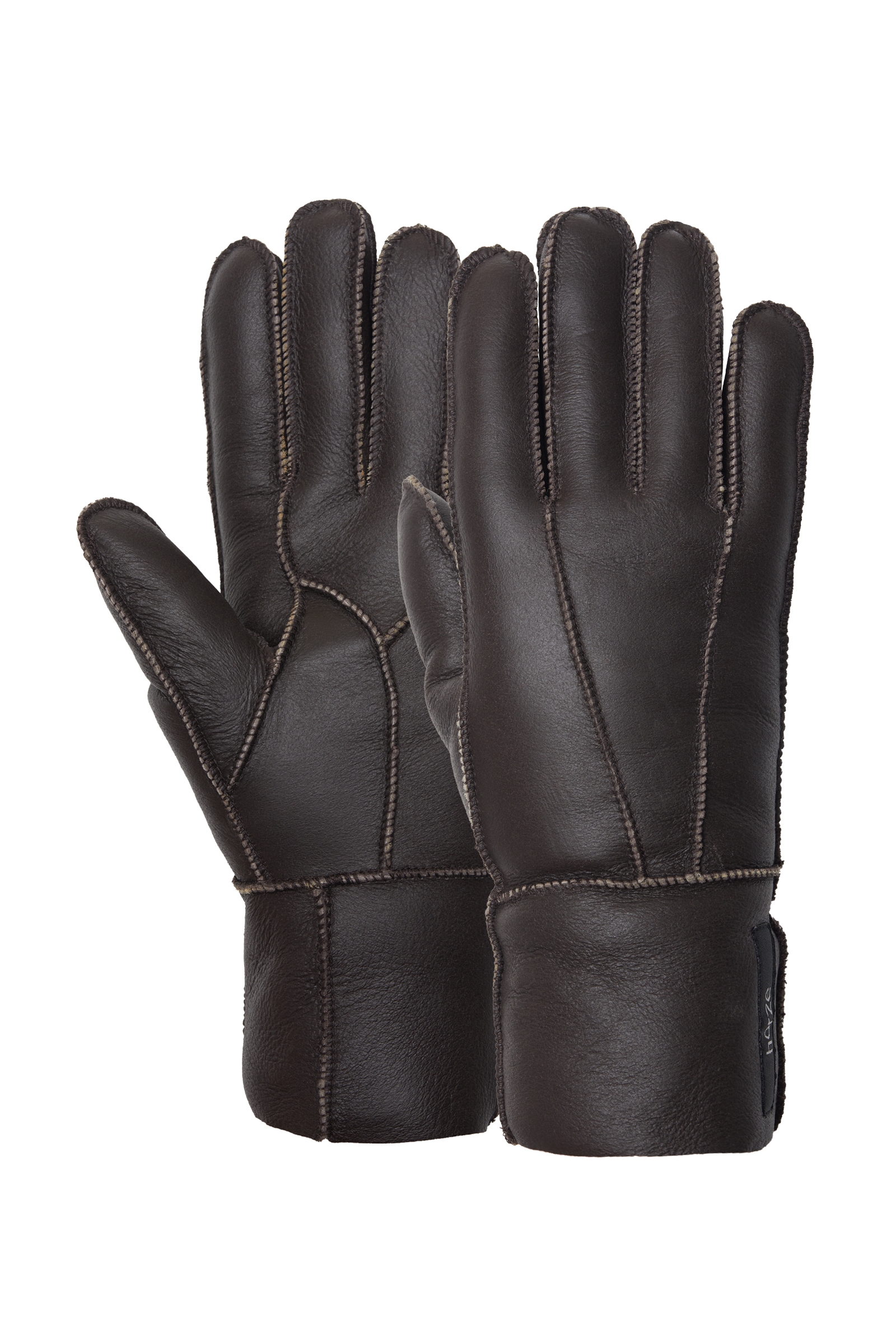 Marron fonc&eacute; Gants en peau de mouton Lana Horze Supreme
