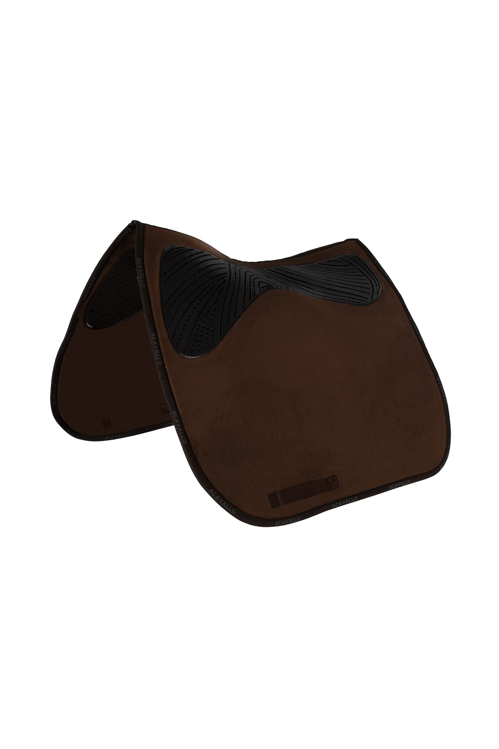 Brown Tapis de selle amortisseur Acavallo Double Face Gel Dressage