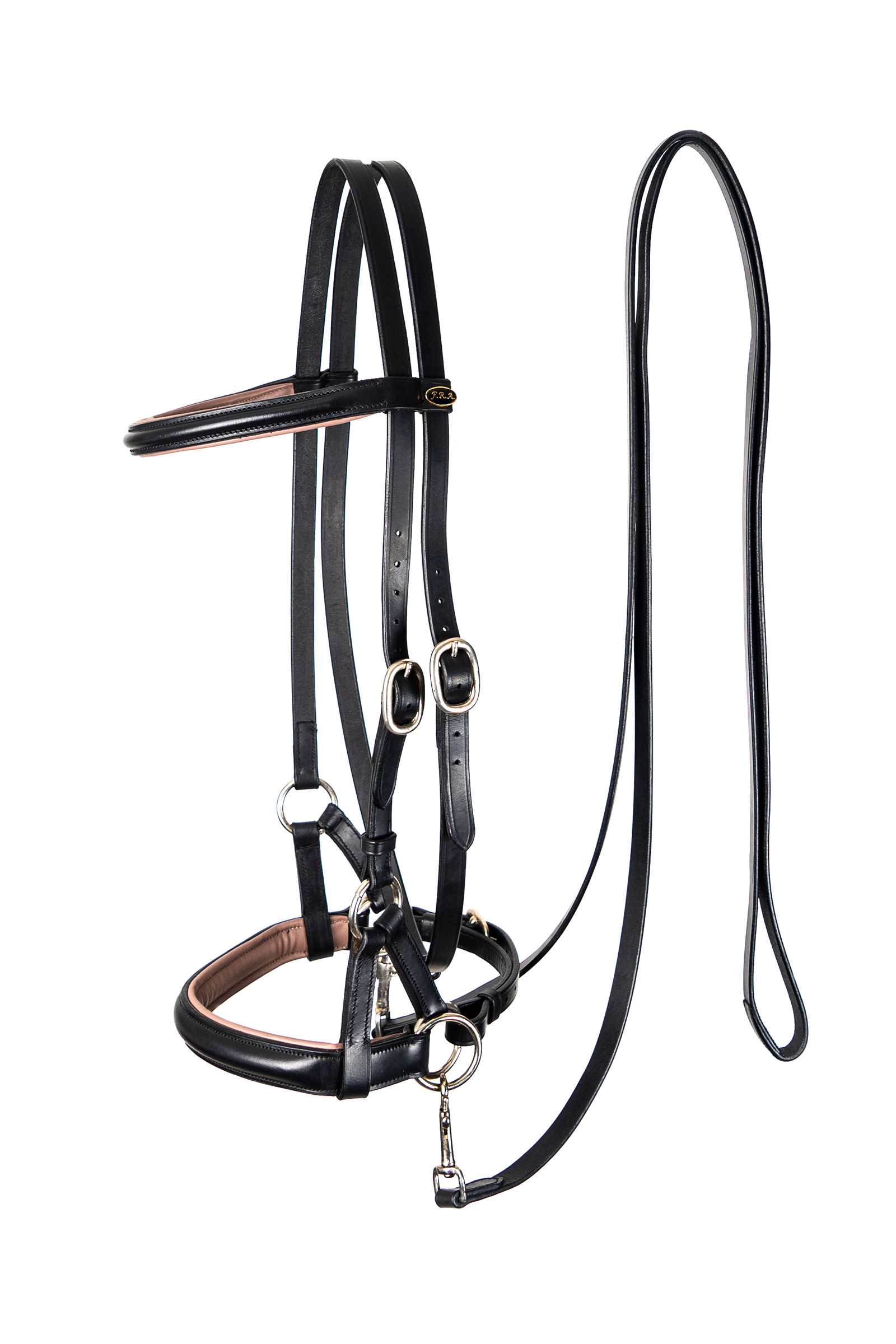 Black/Gray F.R.A. Freedom Riding Articles Pardoes de Luxe Sidepull avec rênes (Système 3)