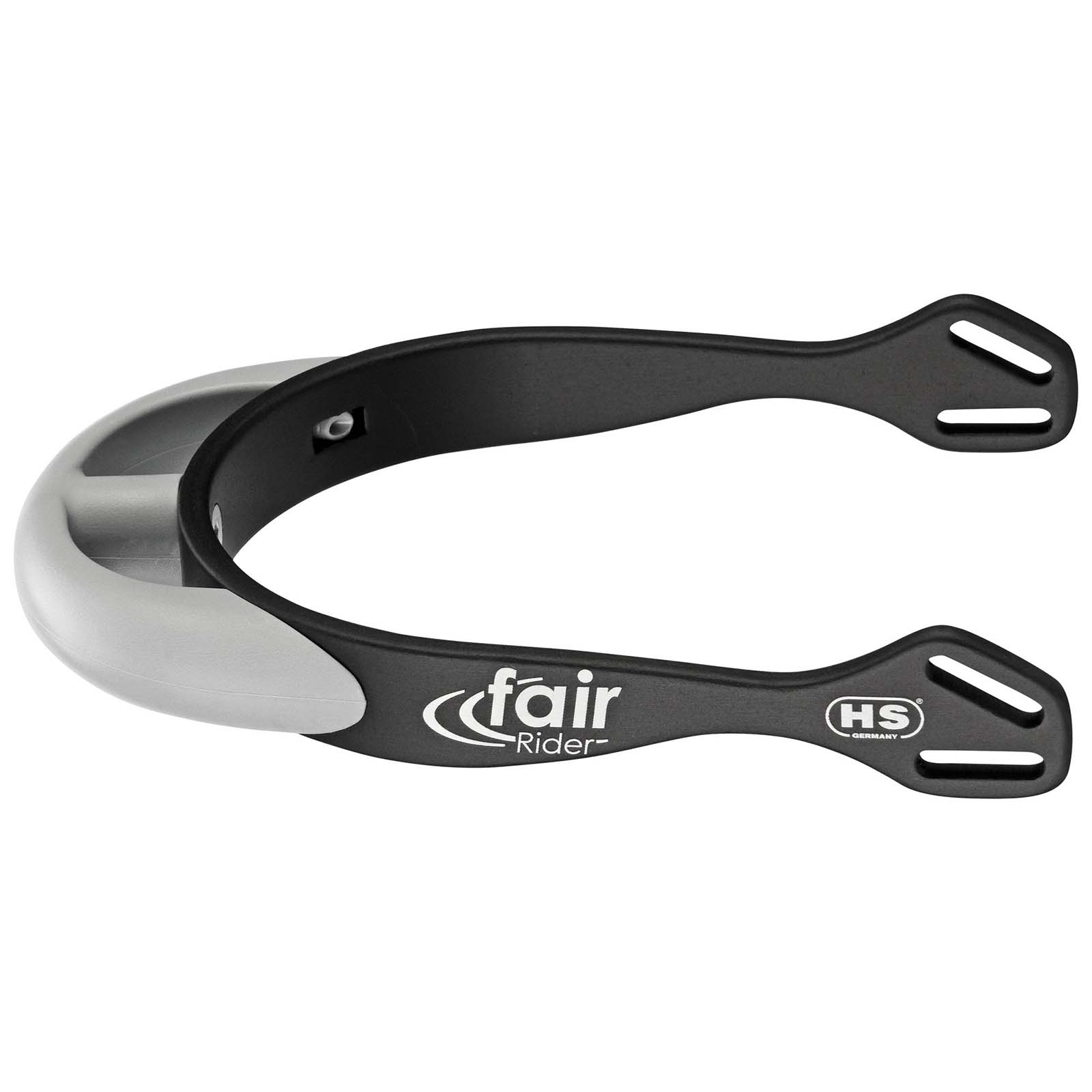 Black/Silver Éperons Sprenger FairRider Aluminium arrondis 20 mm