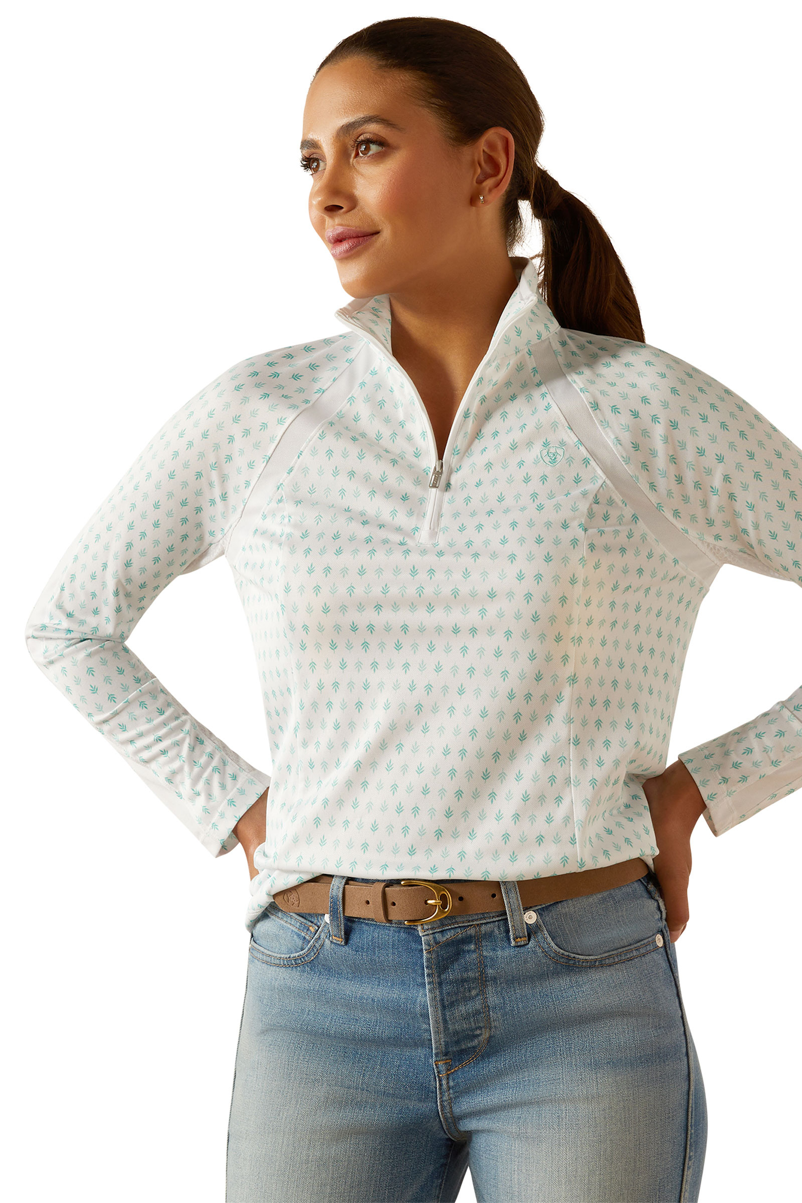 Beach Glass Print Ariat Sunstopper 3.0 sous-vêtement technique pour femme