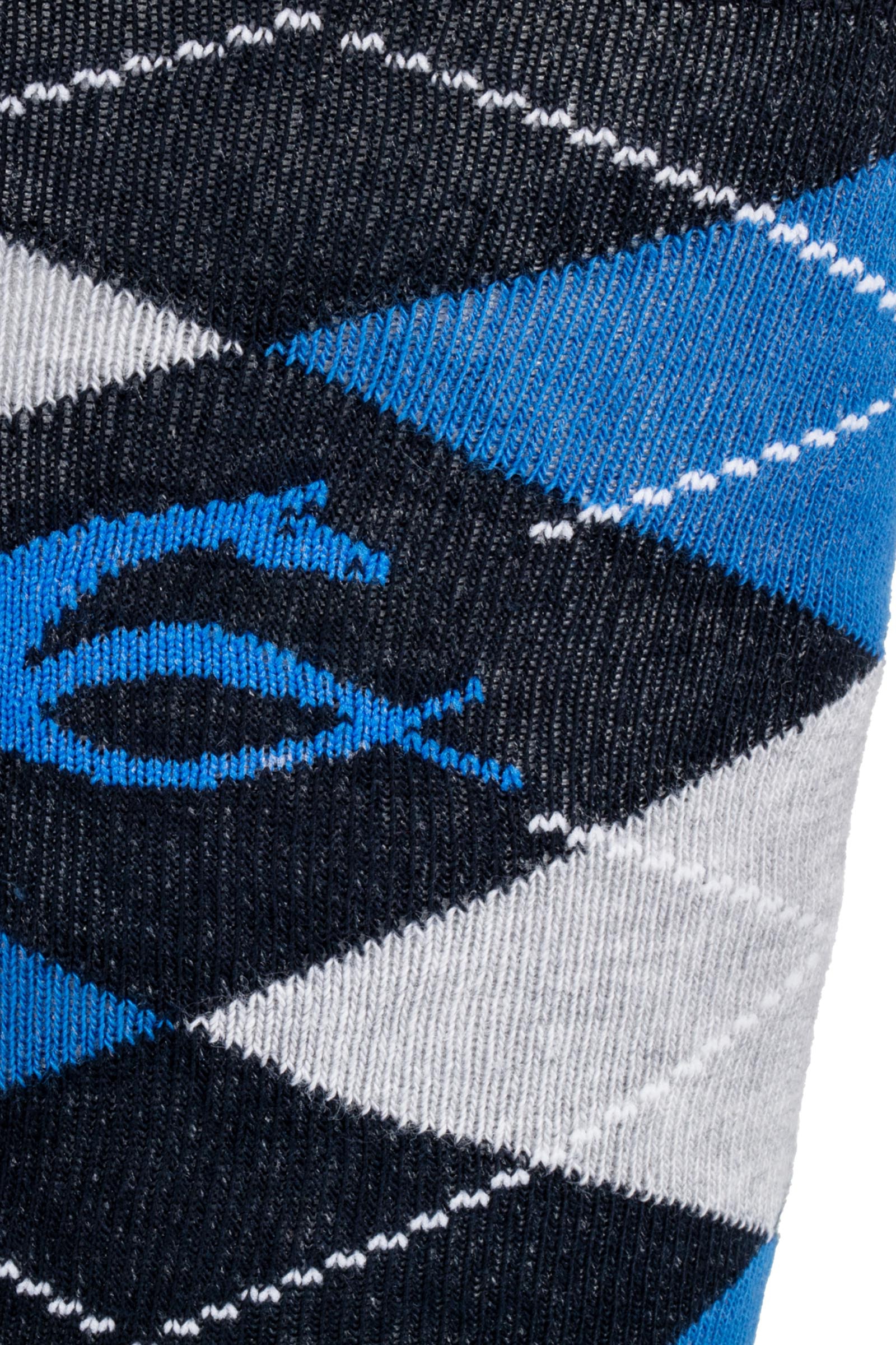 Acavallo Chaussettes en coton &agrave; motif diamant