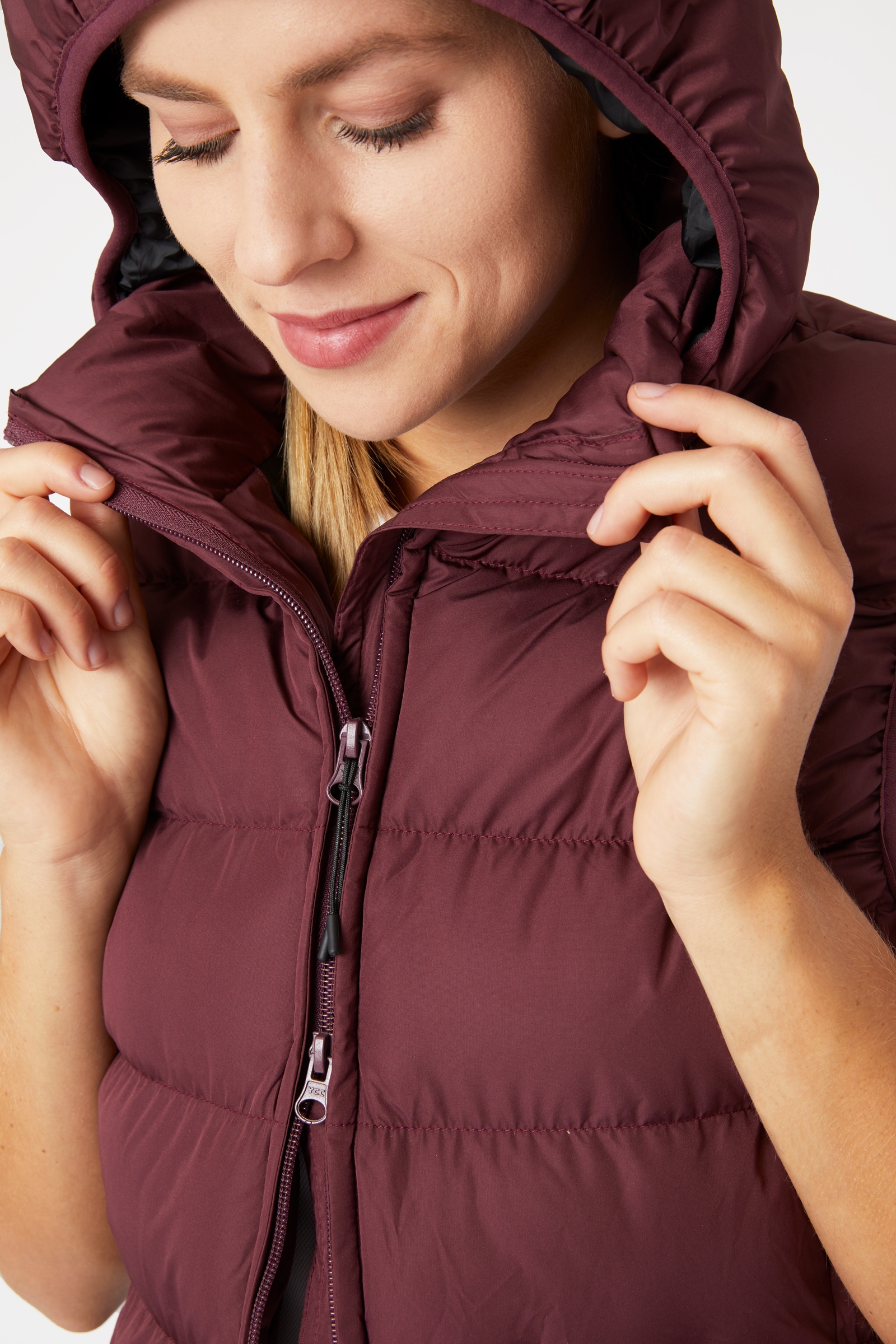 Gilet d'équitation doudoune sans manches avec capuche Horze Callie, femme