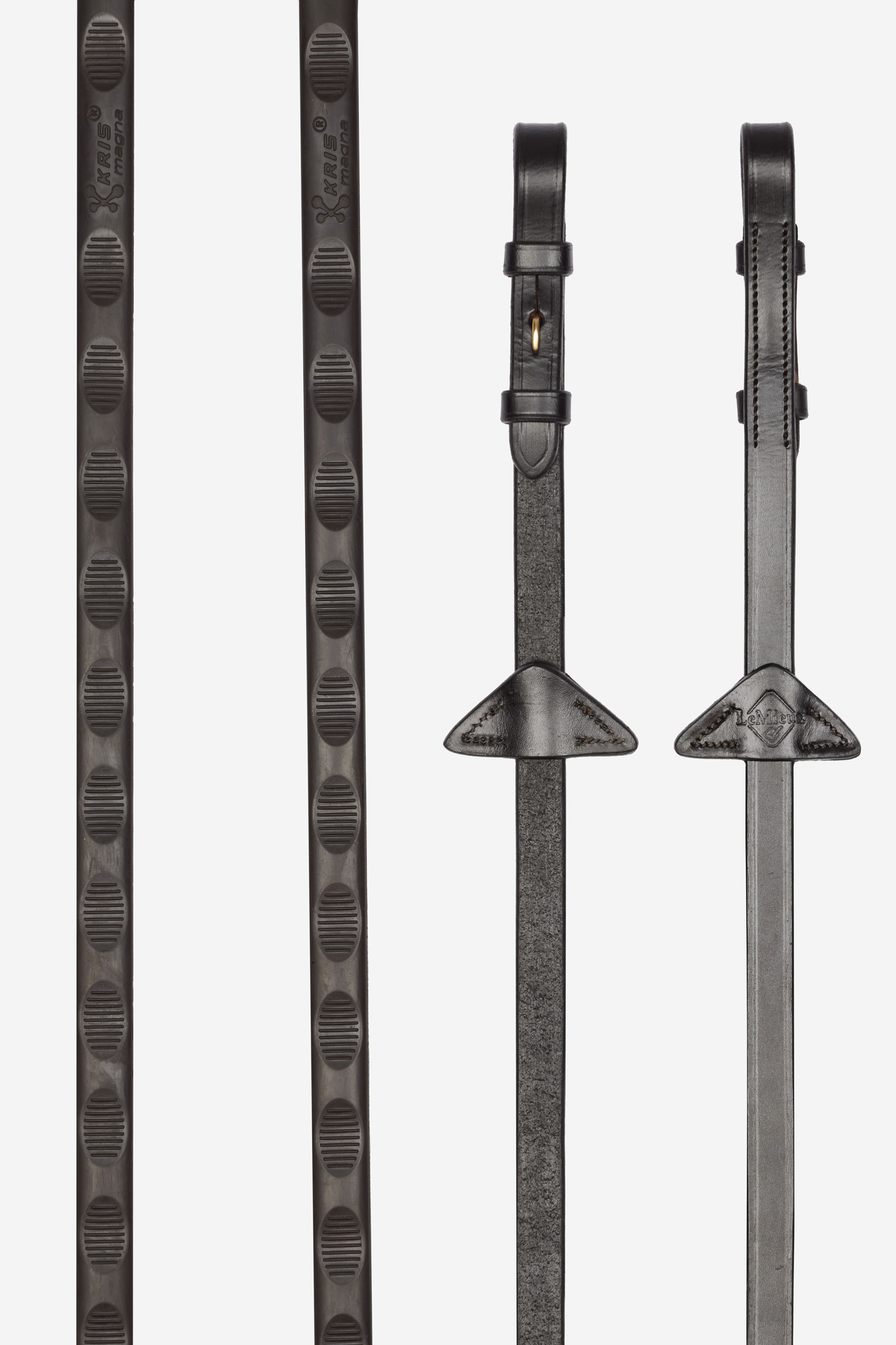 Brown/Brass LeMieux Magna Grip r&ecirc;nes en caoutchouc