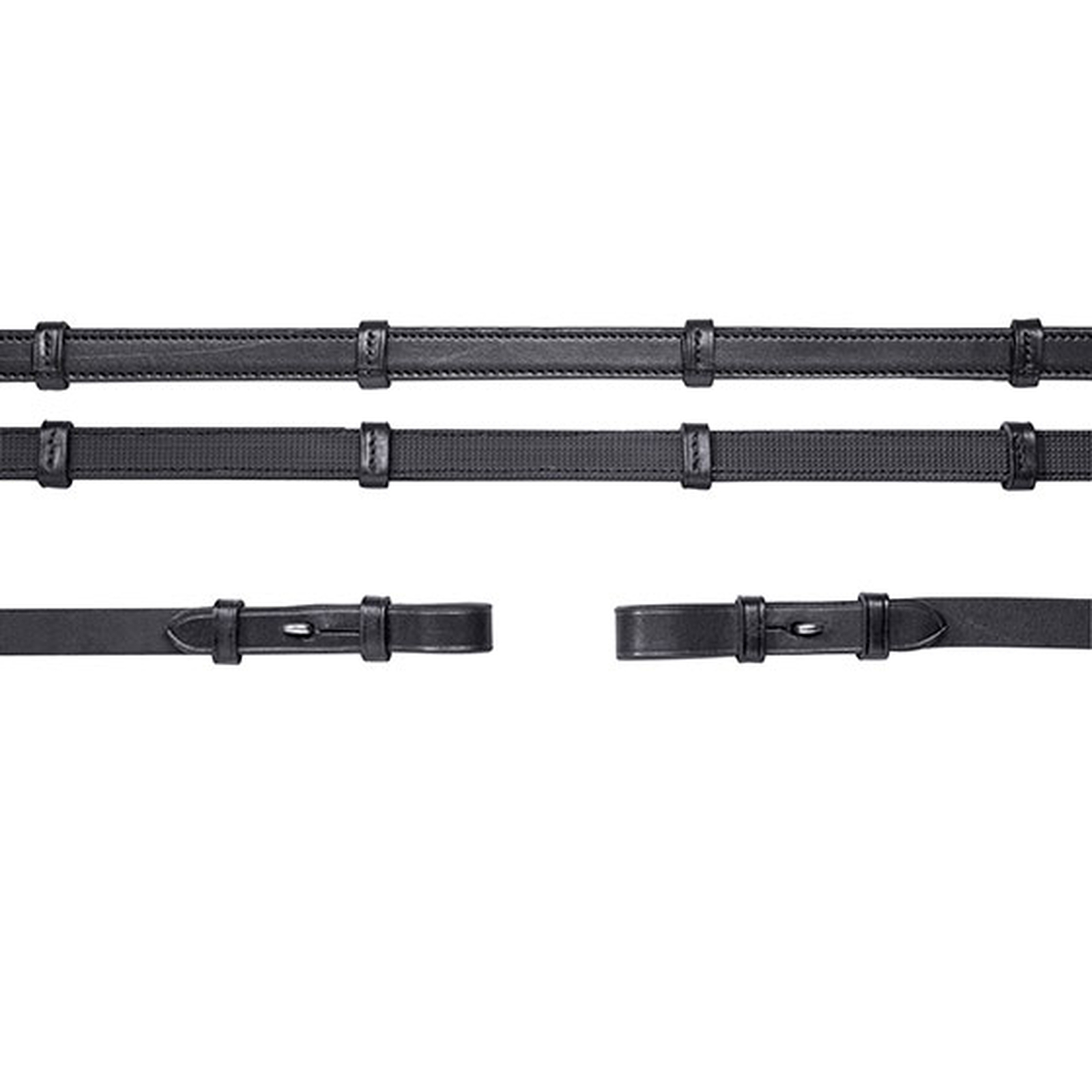 R&ecirc;nes cuir Schockem&ouml;hle Sports avec caoutchouc, r&ecirc;nes pour bride