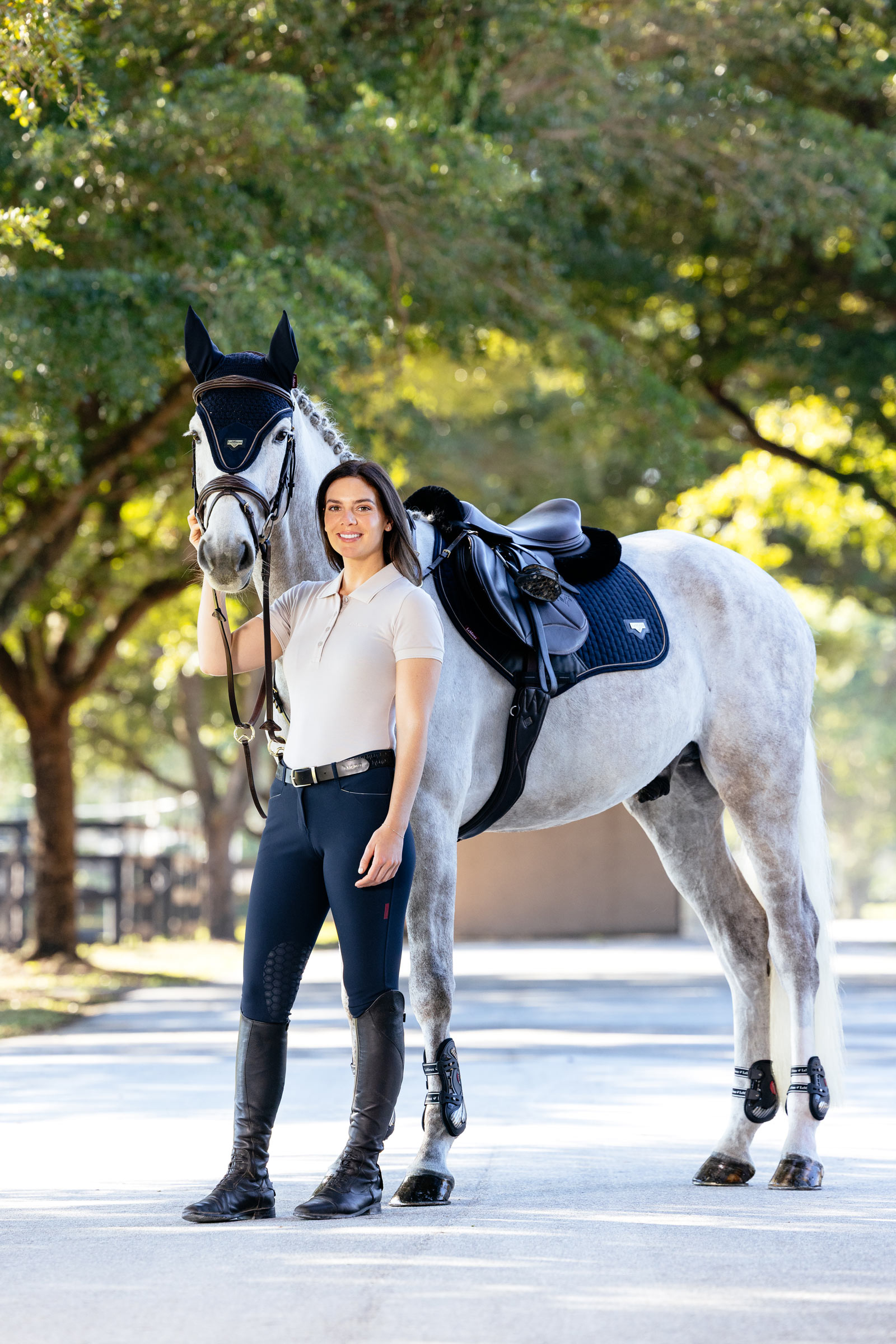LeMieux Puissance Close Contact tapis de selle de saut en suédine