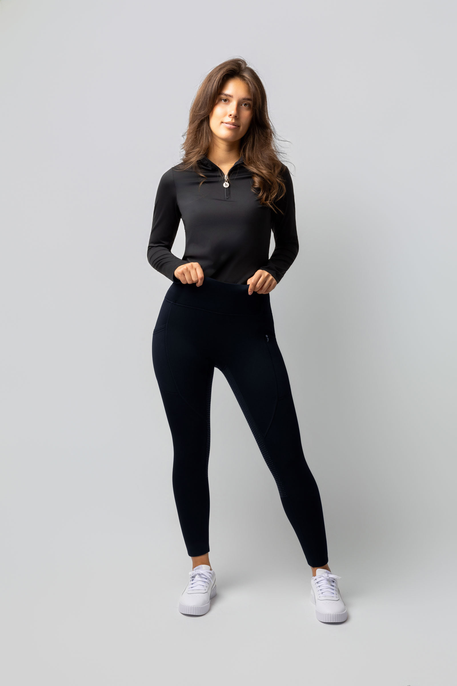 Horze Greta leggings d&rsquo;&eacute;quitation thermo femme full grip