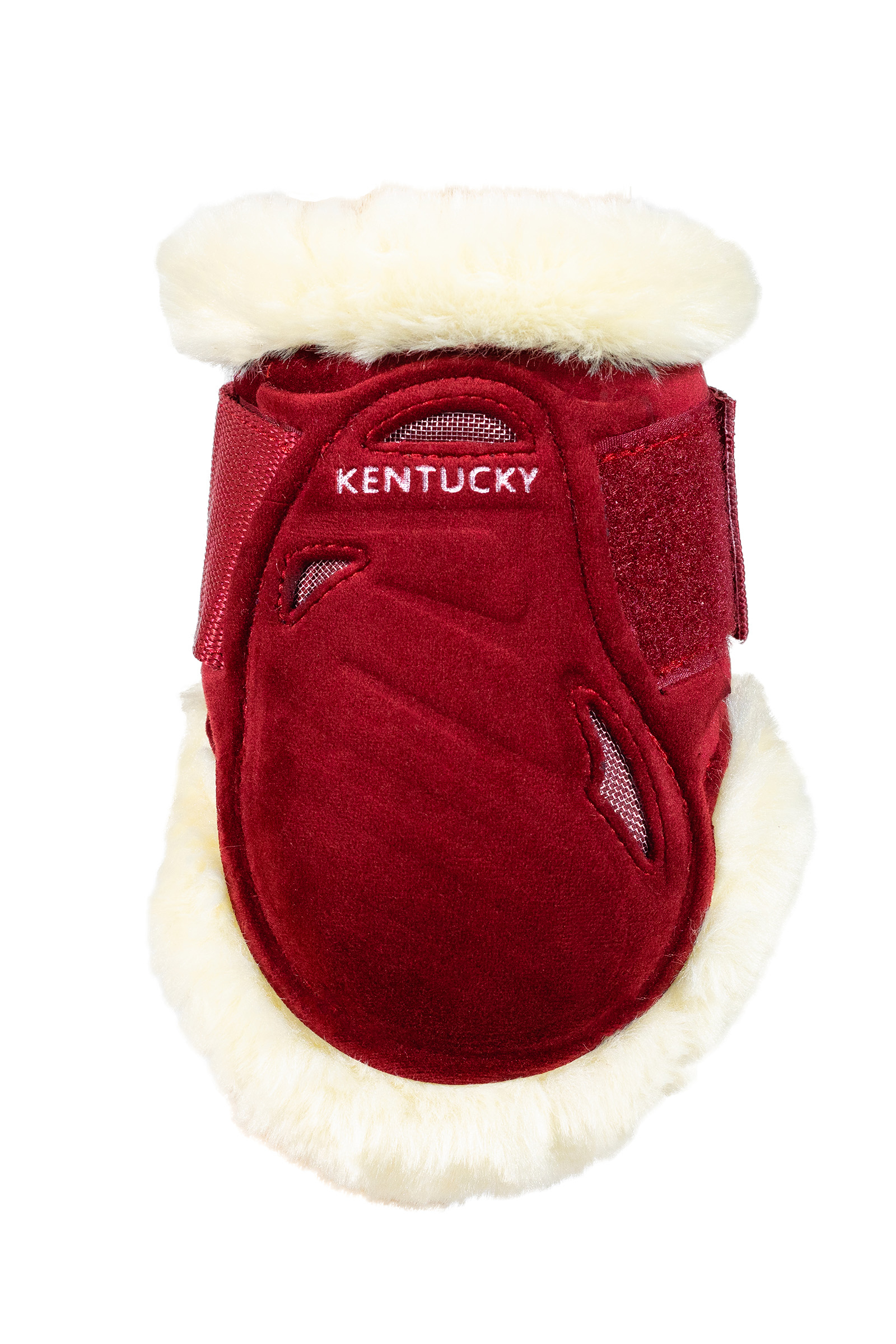 red Kentucky Horsewear Protège-boulets Vegan Sheepskin Young Horse Velours