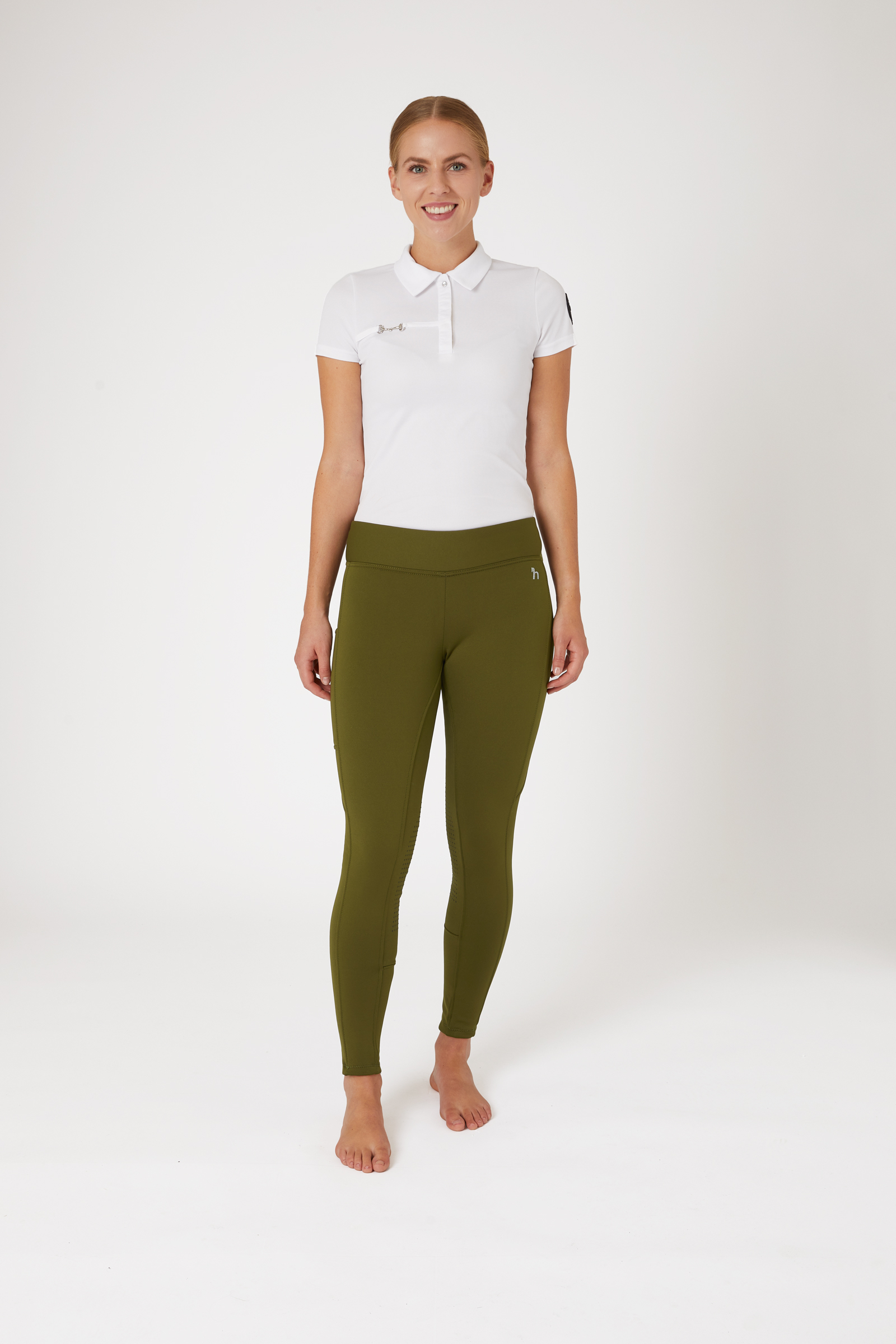 Leggings d'&eacute;quitation hiver &agrave; basanes grip Horze Active  avec poche pour t&eacute;l&eacute;phone, femme