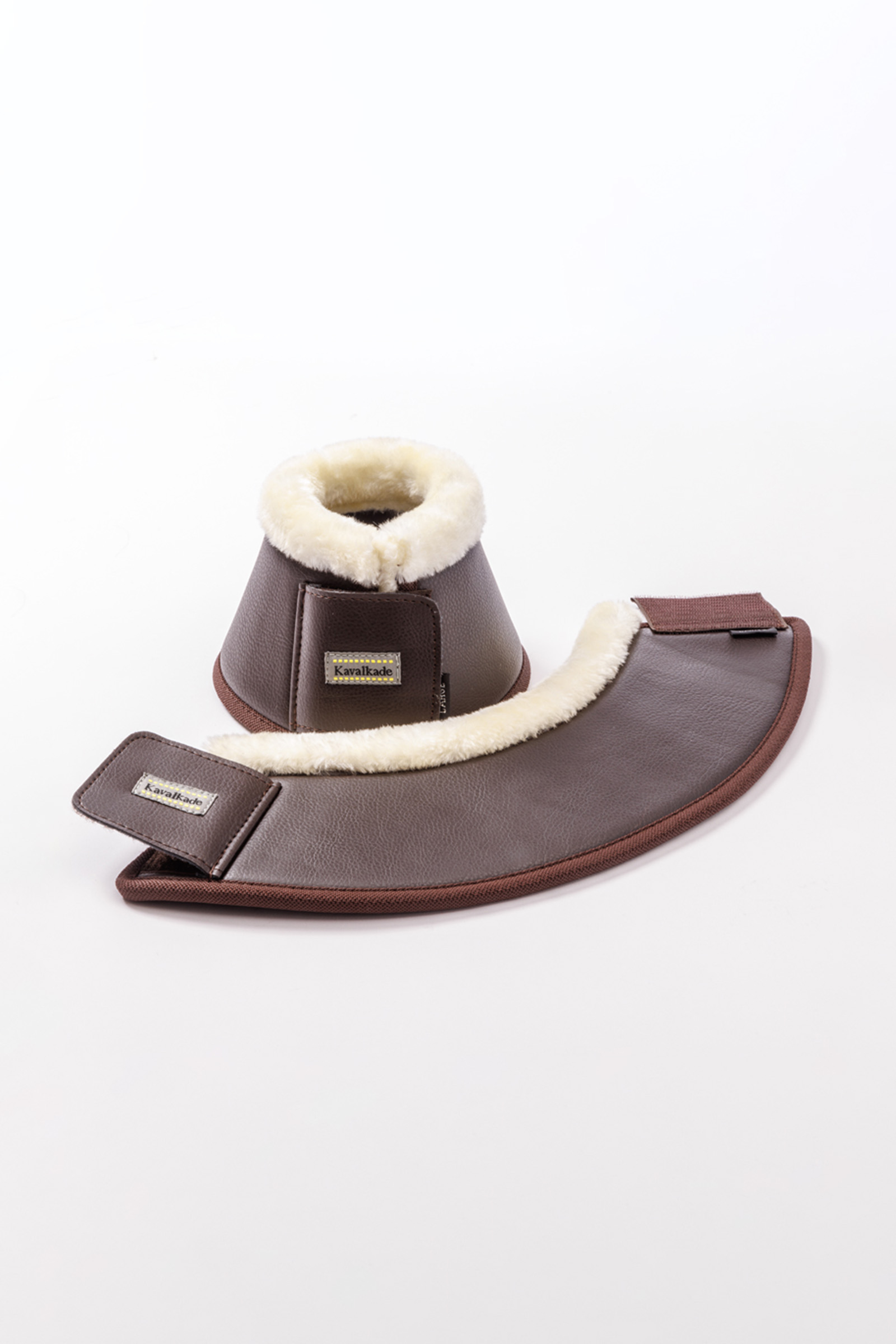 Brown/Beige Kavalkade Over Reach Boots With Faux Fur (1 Pair)