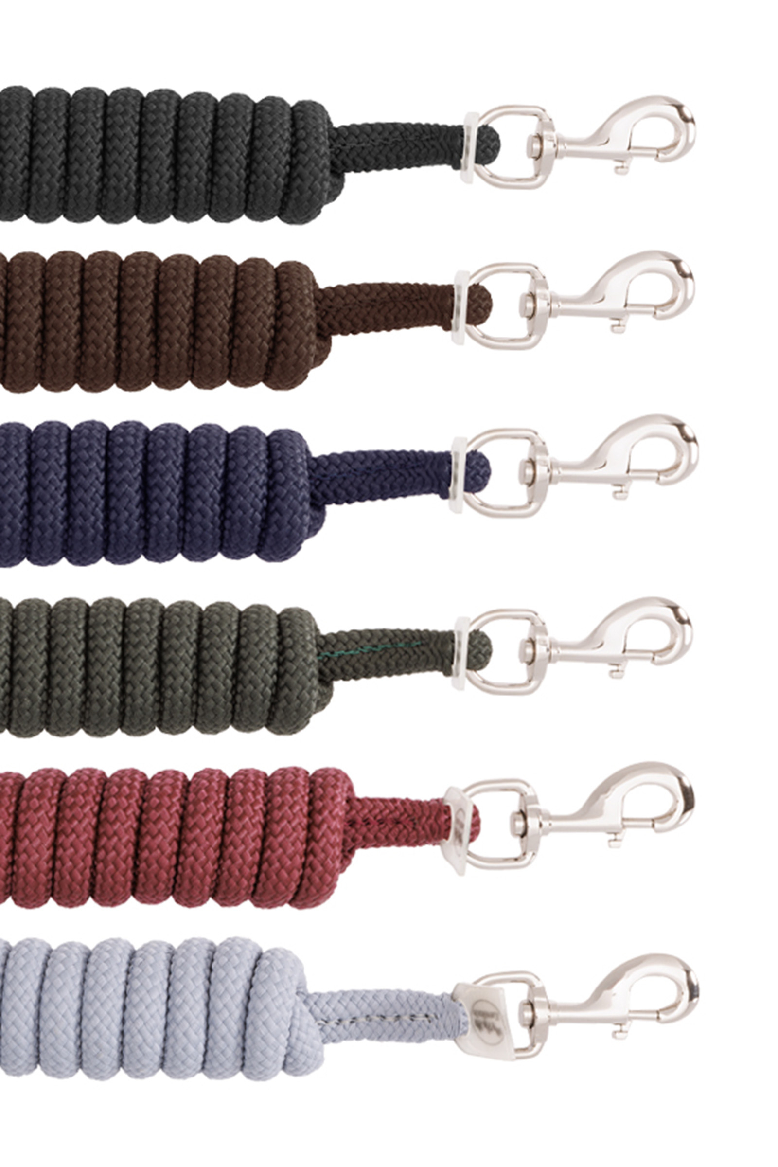 Dark Red Longe Kavalkade avec Mousqueton Argent