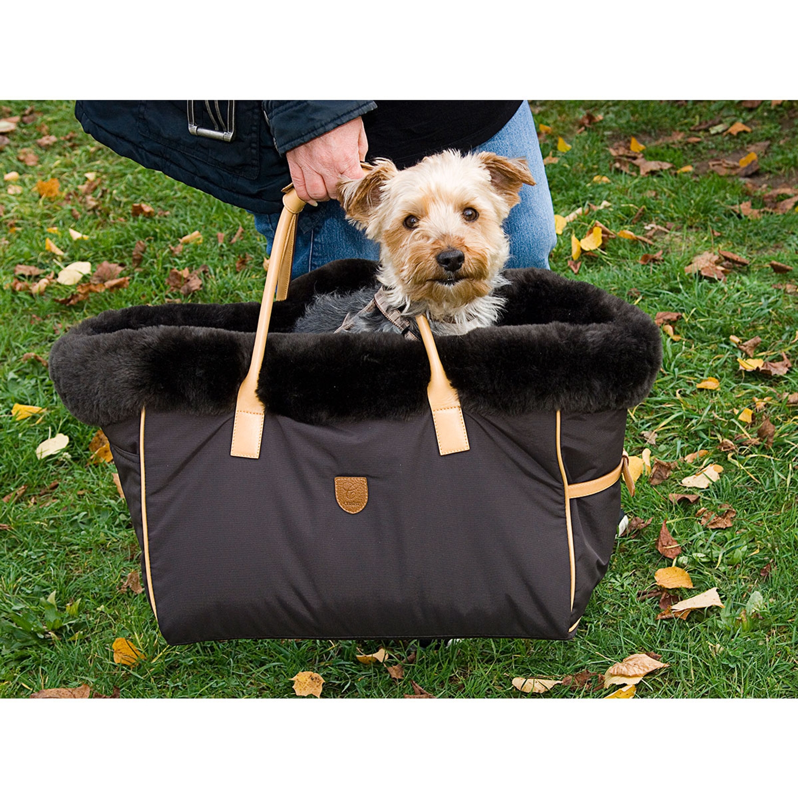 Sac de transport pour chien en peau de mouton Christ Bailey
