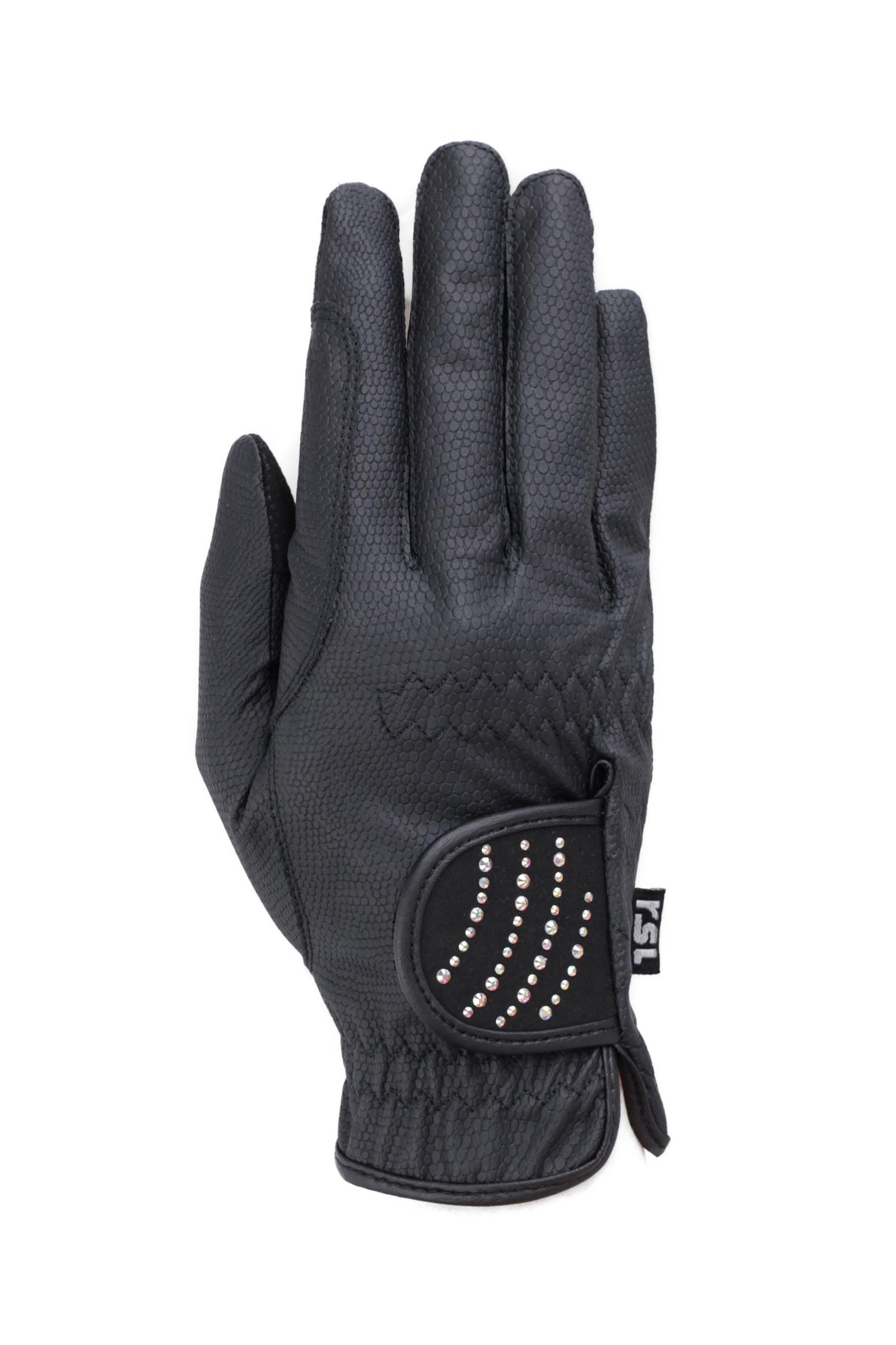 Black RSL Dubai gants d&rsquo;&eacute;quitation avec strass scintillants adaptatifs