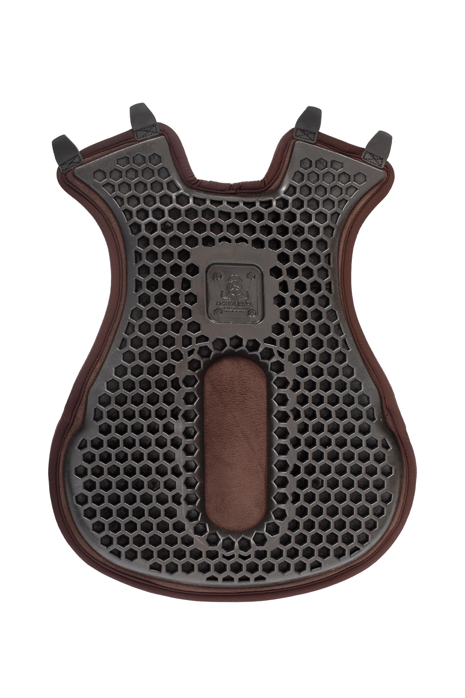 Brown Acavallo couvre-si&egrave;ge Ortho coccyx western Hexa gel ext&eacute;rieur Dri-Lex, 20 mm  