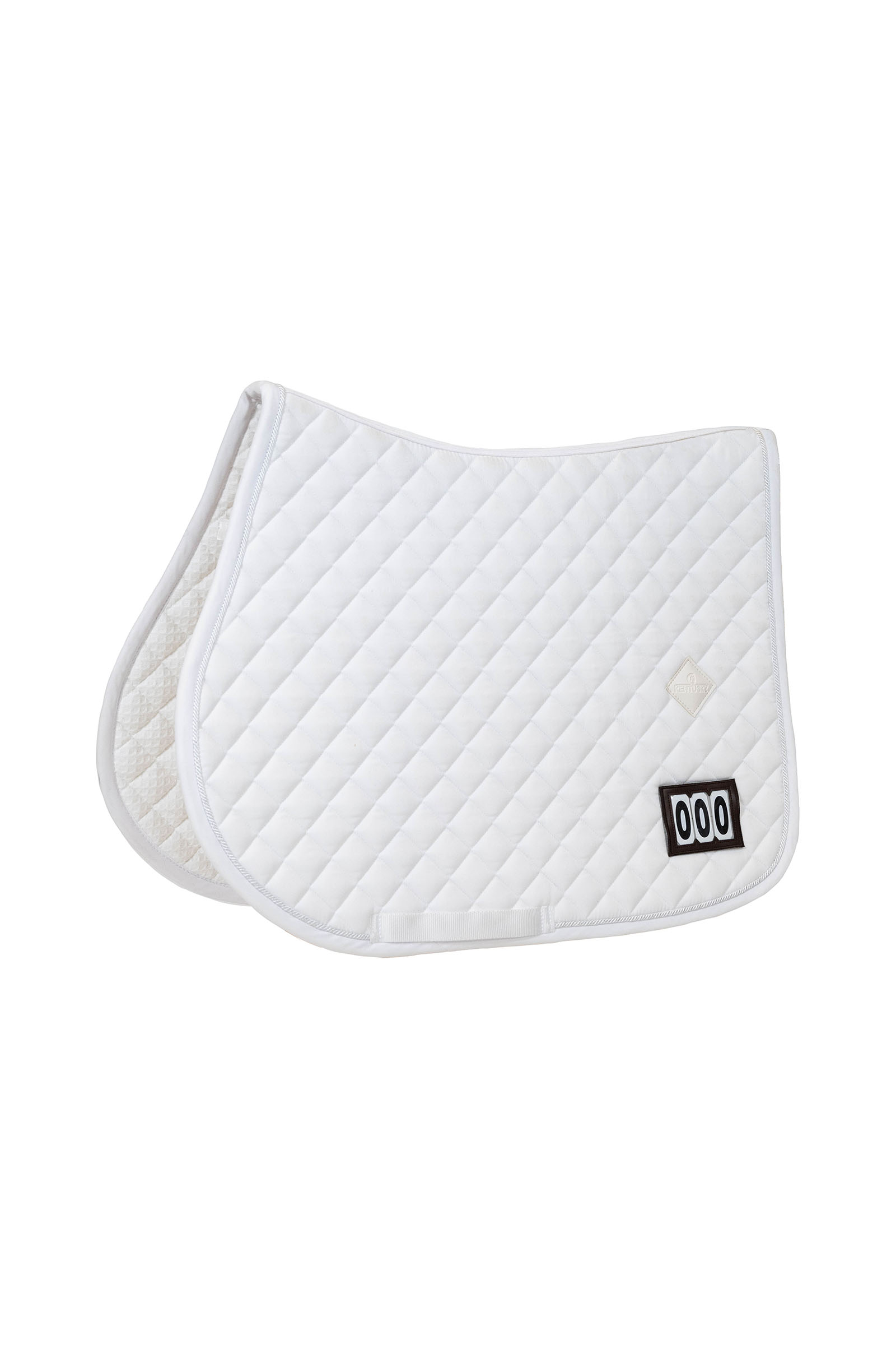 white Kentucky Horsewear Tapis selle saut diamond competition 2 numbers