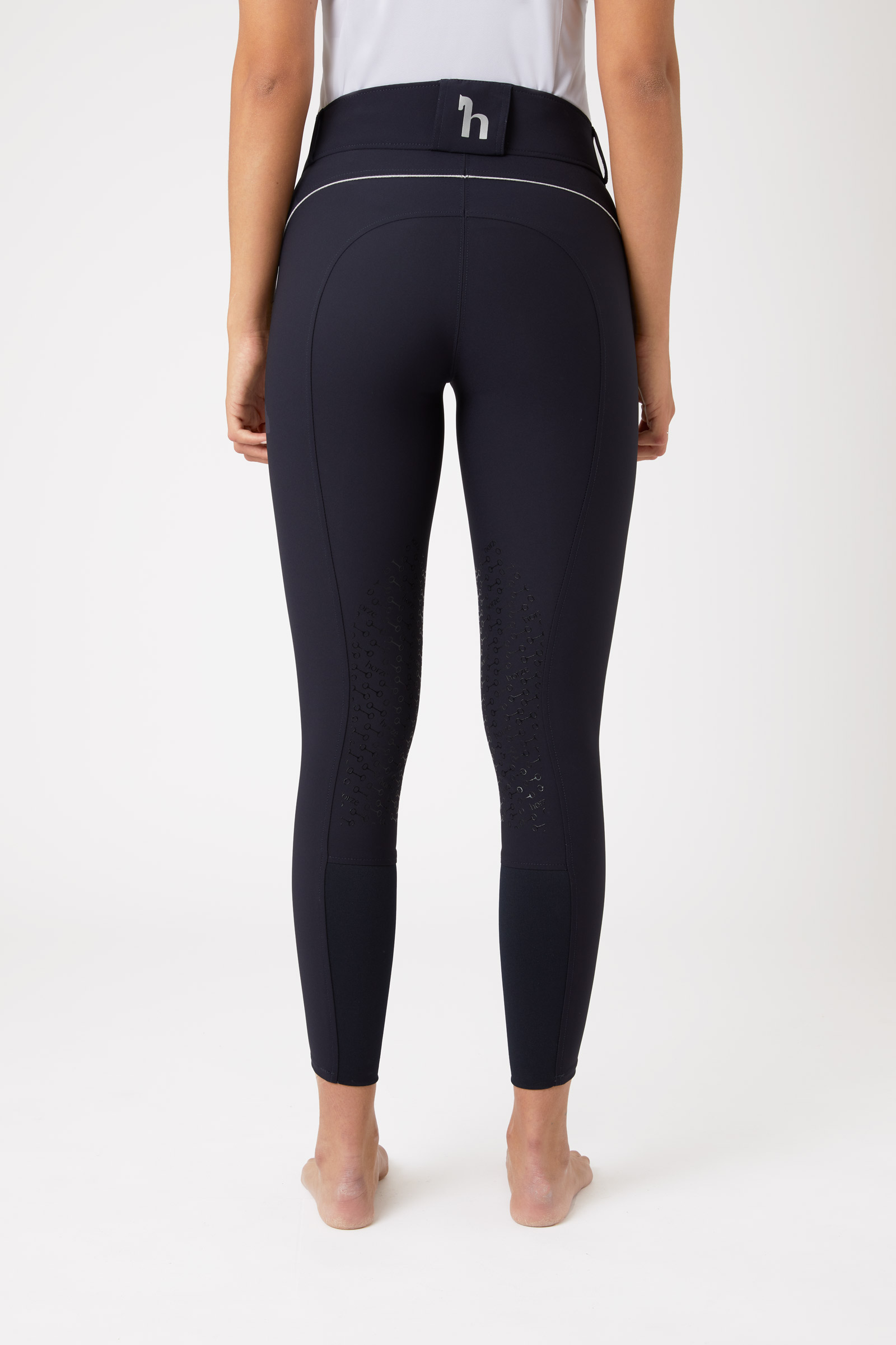 Pantalon d'&eacute;quitation taille haute basanes silicone Horze Aubrey, femme
