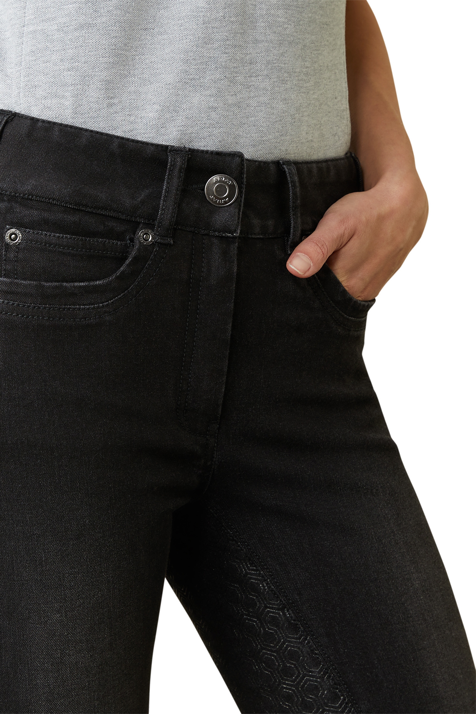 Culotte d'&eacute;quitation en denim Full Grip Ariat Halo B pour femme