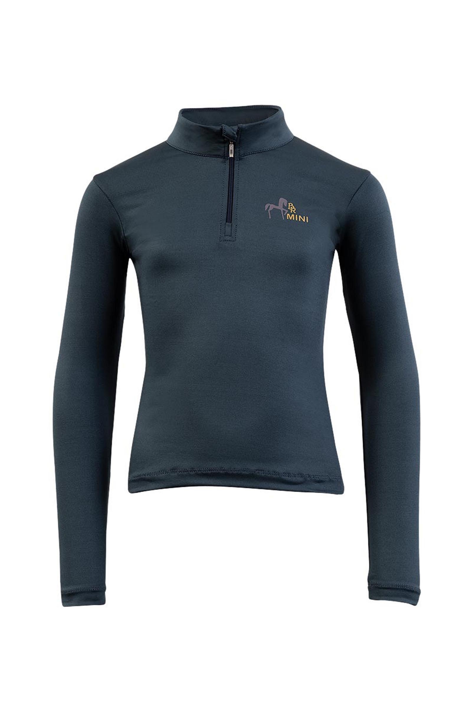 Midnight Navy BR Mini Kids haut &agrave; manches longues zipp&eacute;