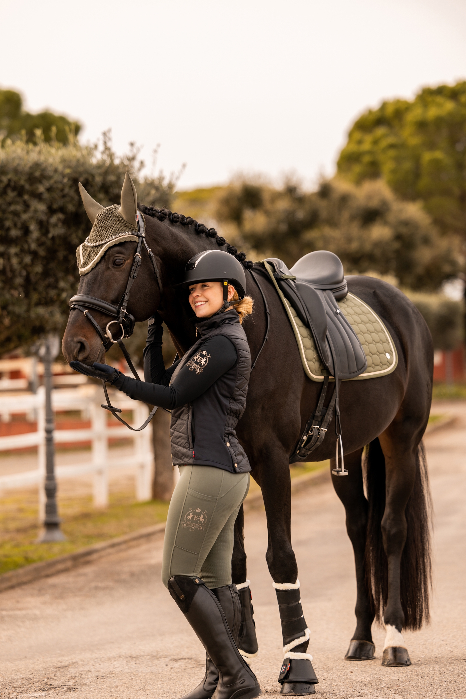 Leggings d'équitation B Vertigo Caitlin taille haute et fond intégral pour femme