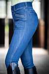 Mountain Horse Dream pantalon d&rsquo;&eacute;quitation femme en denim grip int&eacute;gral