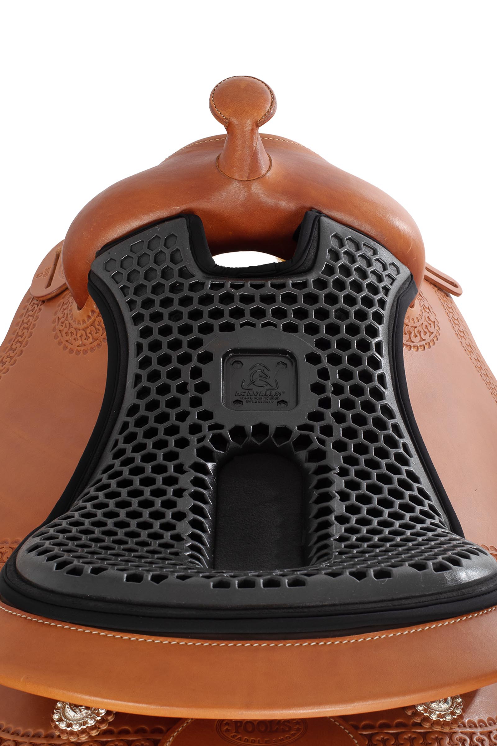 Acavallo couvre-si&egrave;ge Ortho coccyx western Hexa gel ext&eacute;rieur Dri-Lex, 20 mm  