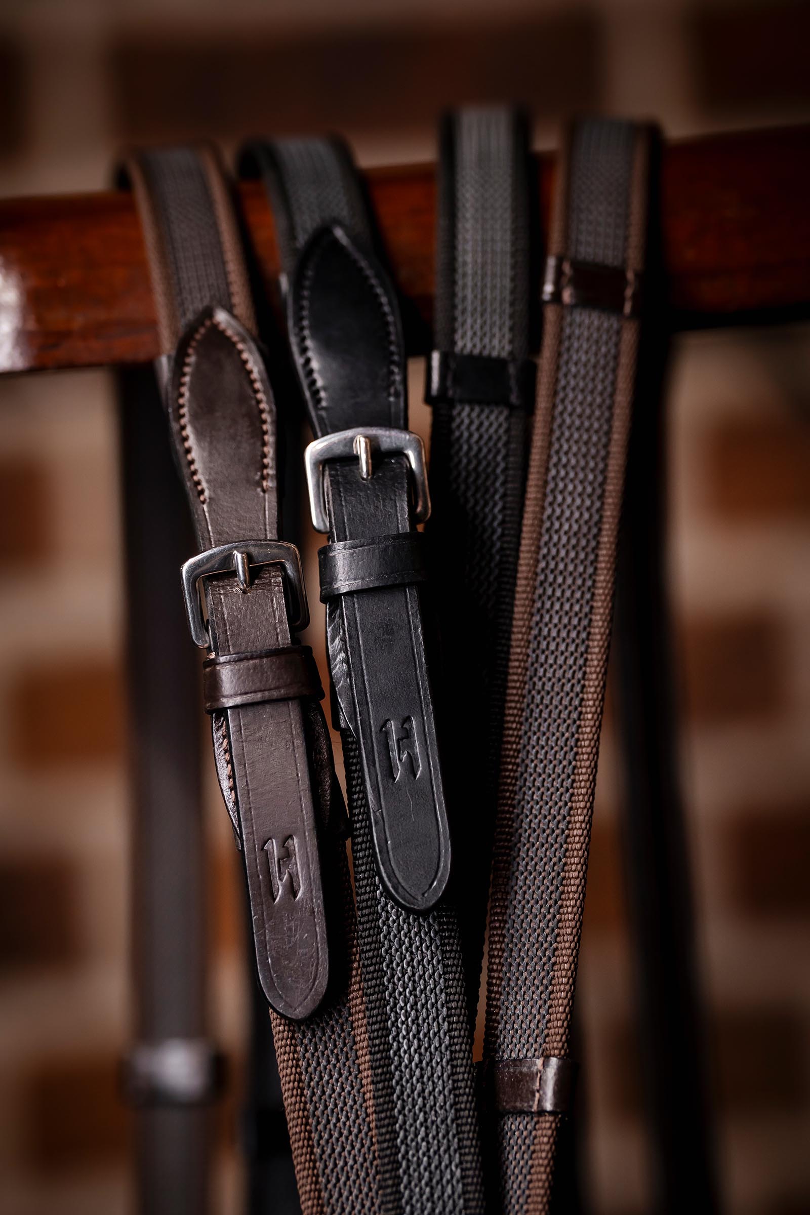 Horseware r&ecirc;nes continentales en caoutchouc antid&eacute;rapant