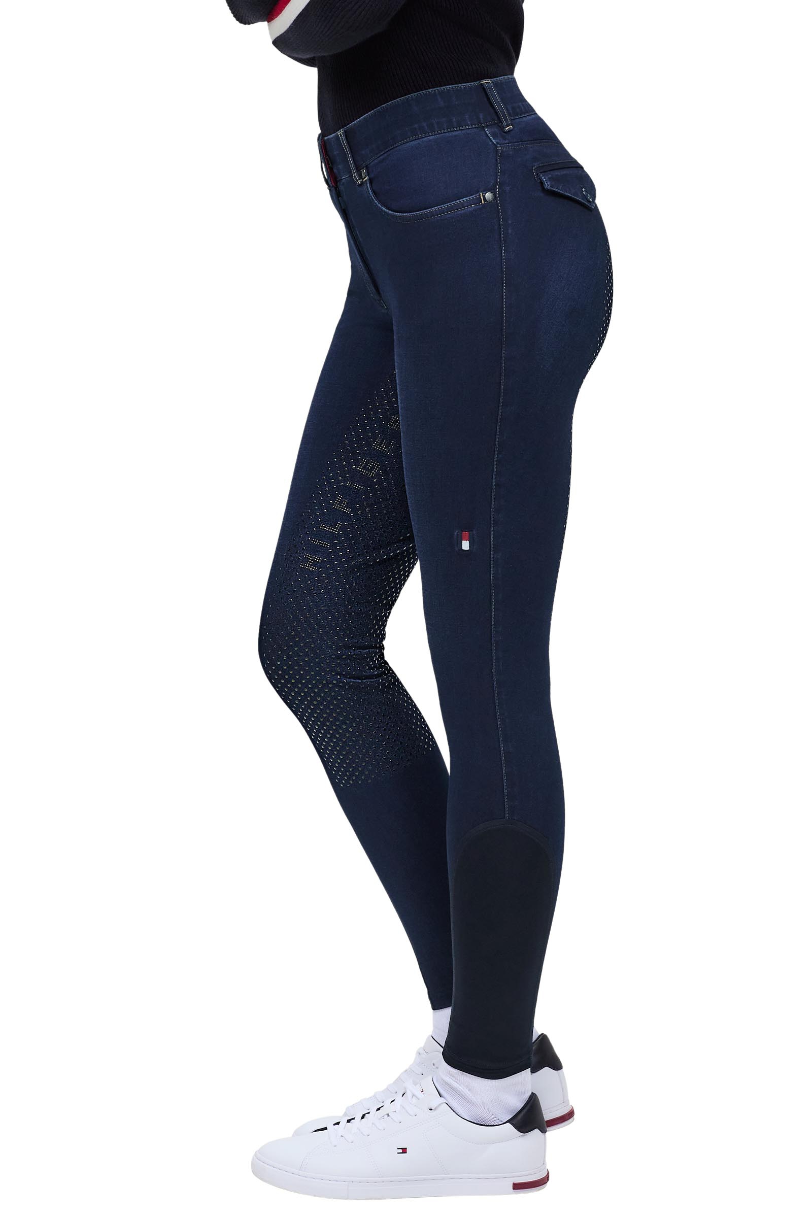 Tommy Hilfiger Equestrian Hope pantalon d&rsquo;&eacute;quitation femme en denim &agrave; fond int&eacute;gral