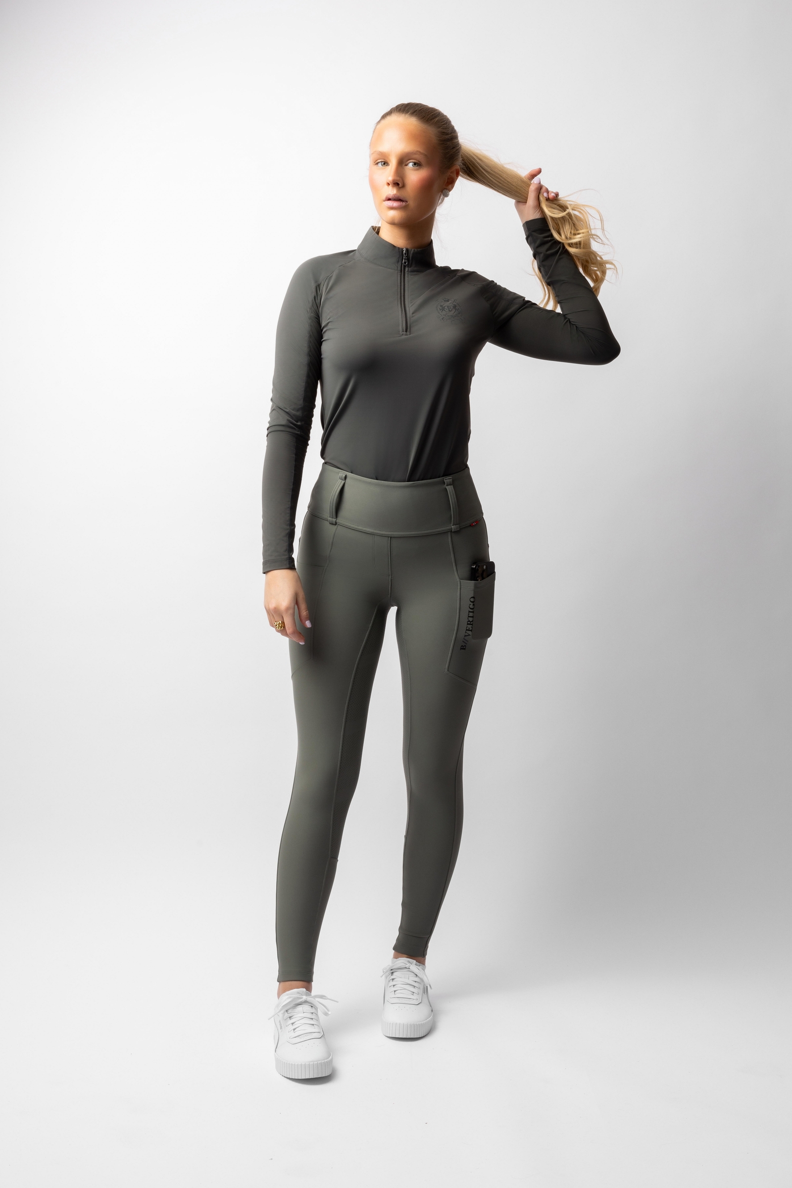 B Vertigo Chiara Pantalon d'&eacute;quitation &agrave; fond int&eacute;gral avec compression et conception hybride  