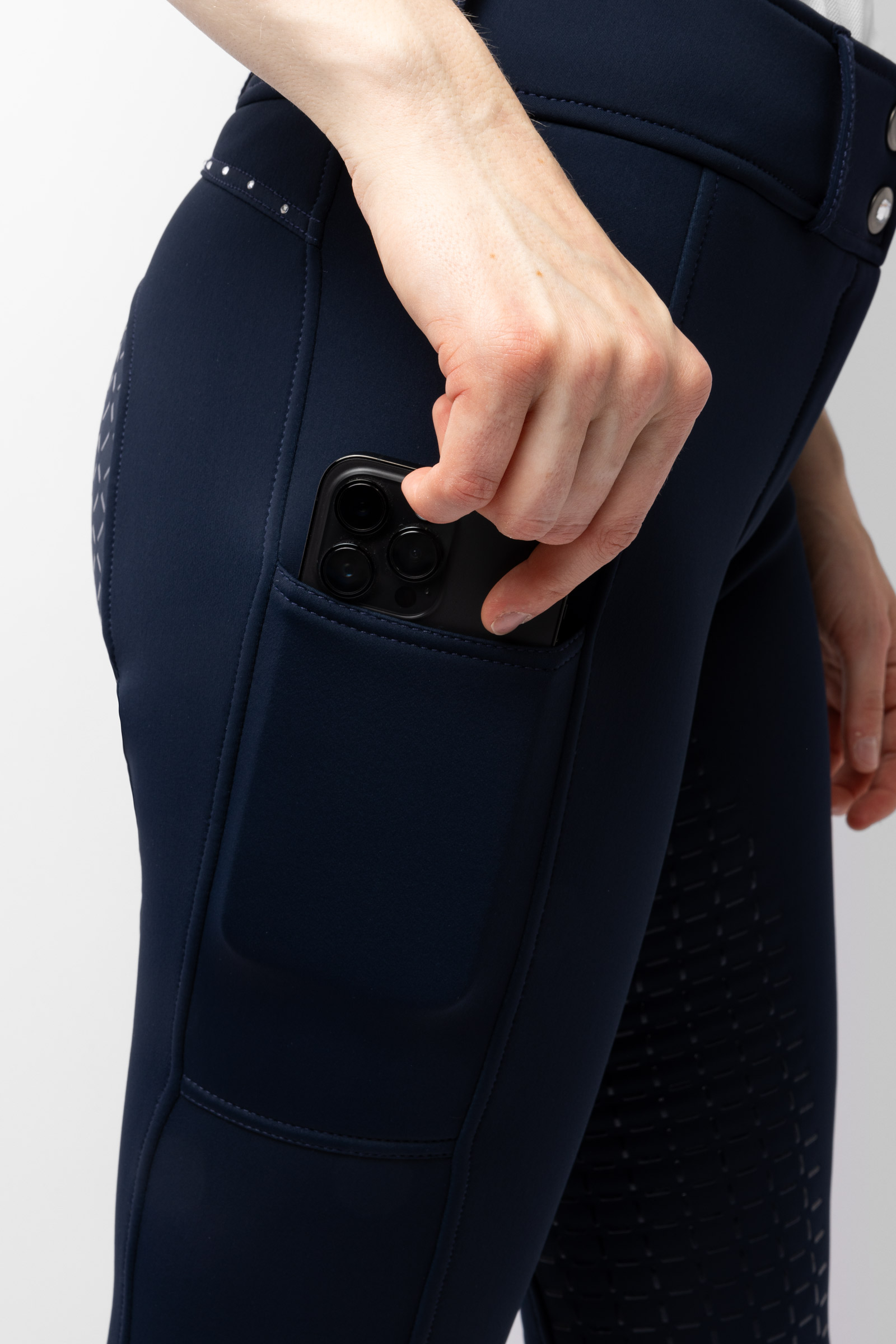 Horze Macy pantalon d'&eacute;quitation thermique &agrave; grip int&eacute;gral