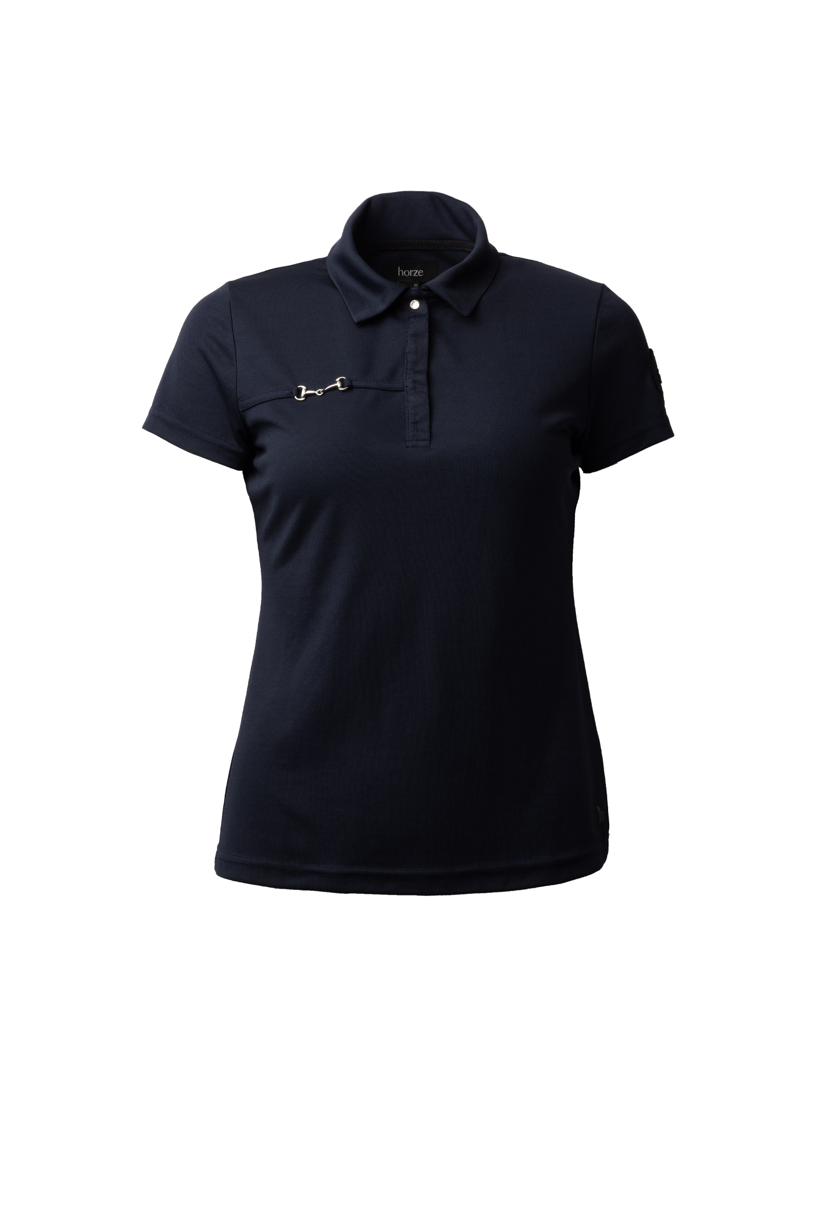 Dark Navy Polo fonctionnel &agrave; manches courtes Horze Denise, femme