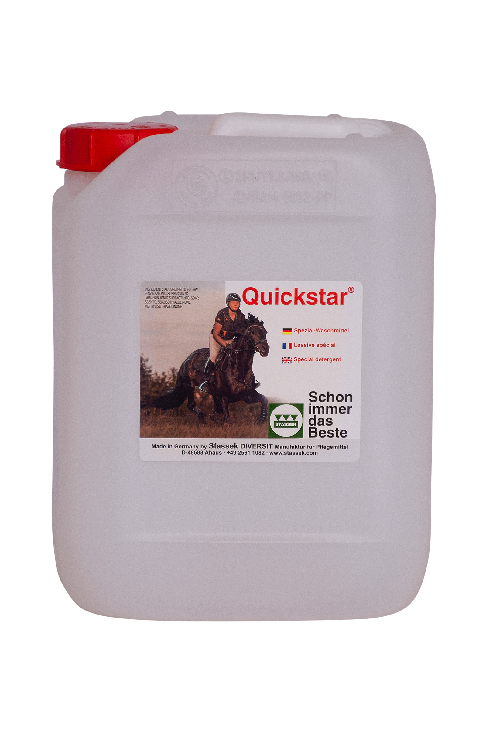 Lessive spéciale Stassek Quickstar pour cuir et laine, 2 litres