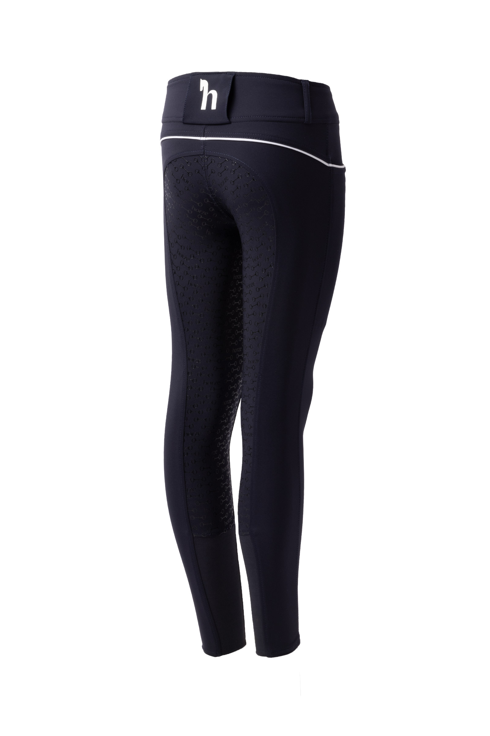 Pantalon d'équitation taille haute fond intégral silicone Horze Aubrey, enfant