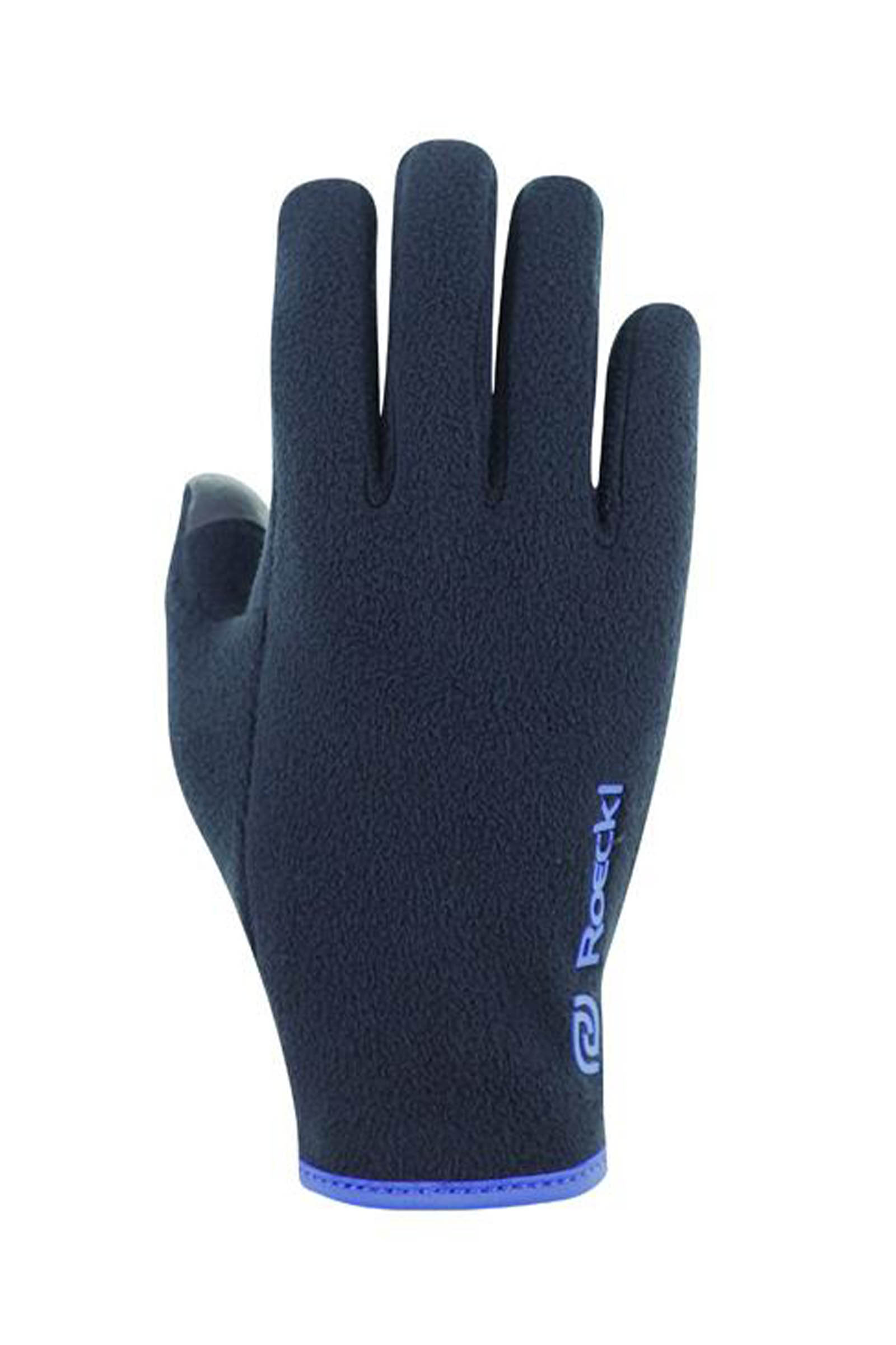 Black/Blue Roeckl Noville Junior Riding Gloves