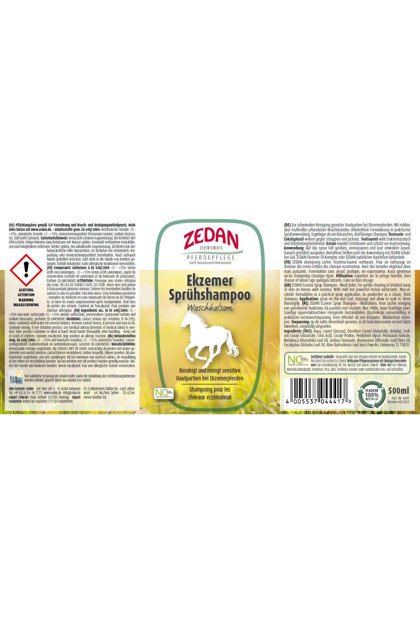 Zedan Eczema Spray Shampooing, 500ml