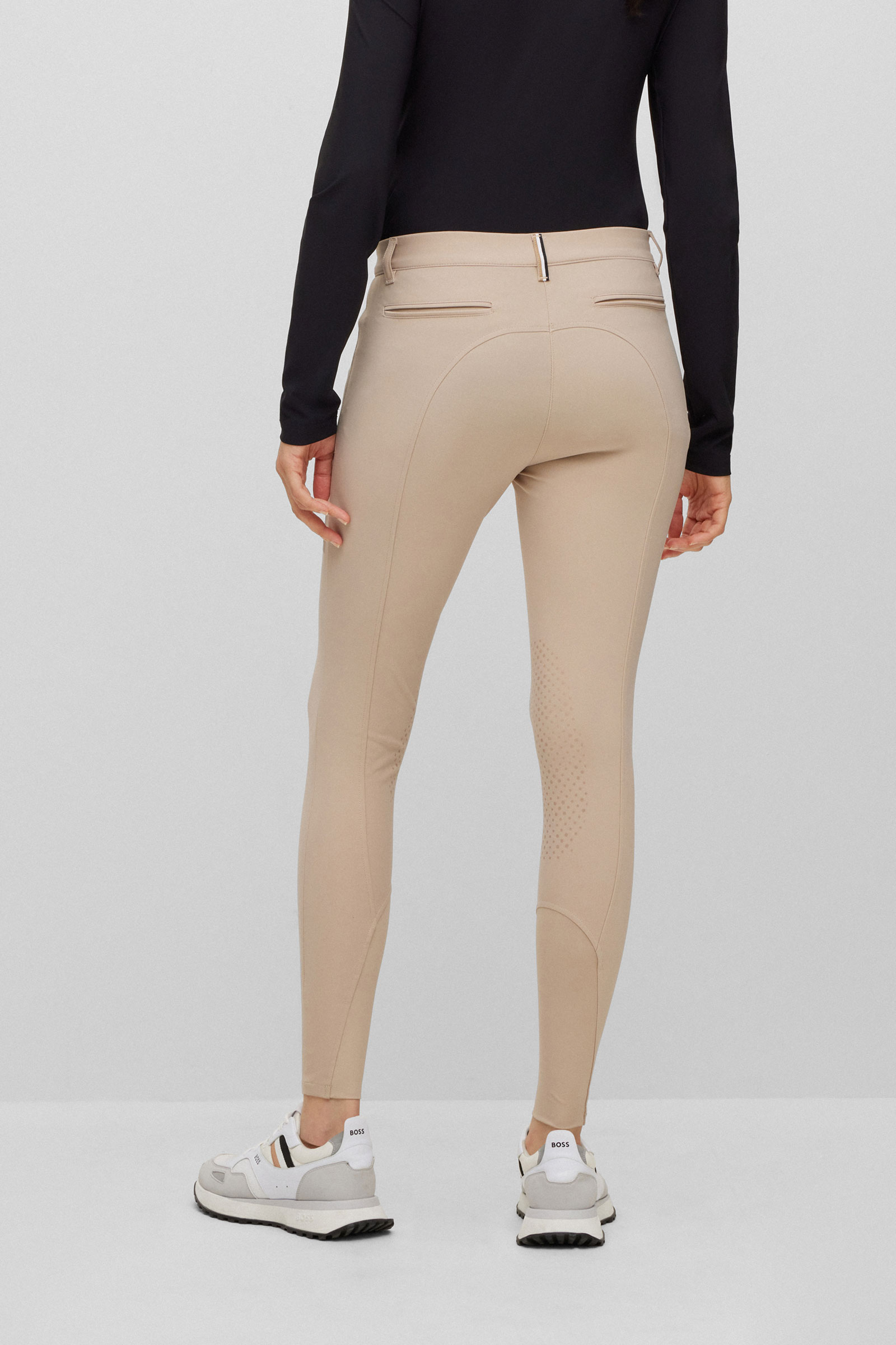 Beige Pantalon d'équitation Boss Hazel pour femmes