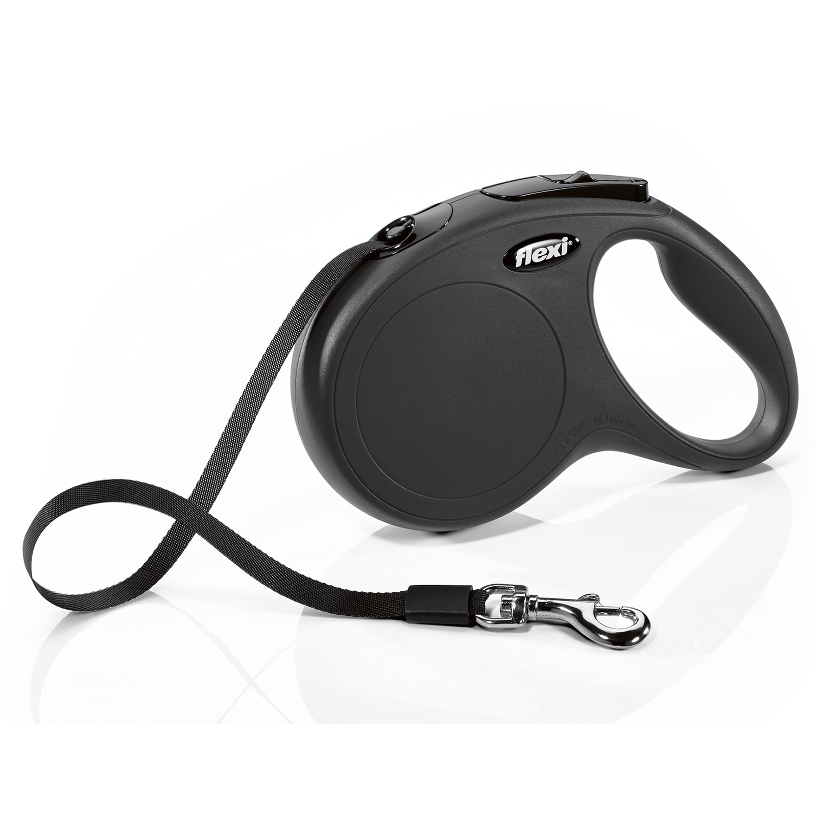 Black Laisse à sangle Flexi New Classic M 5m