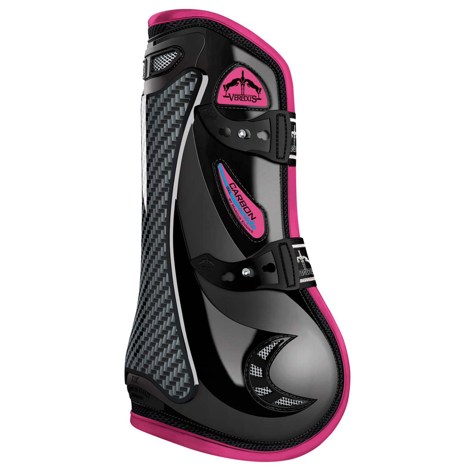 Black/Pink Veredus Carbon Gel Vento Colored Front, Protège-Tendon