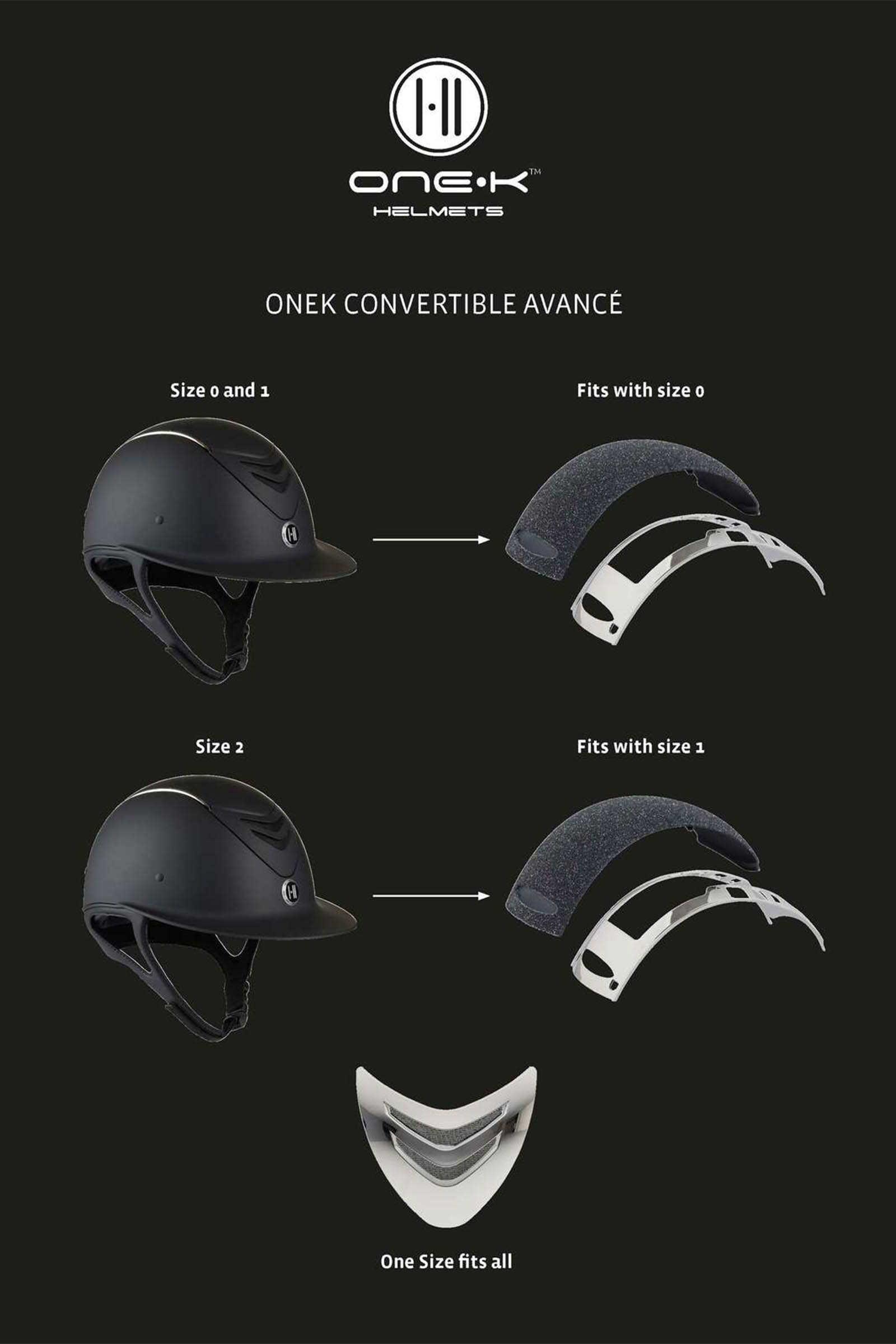 Casque d'équitation Brillant Convertible OneK Avance