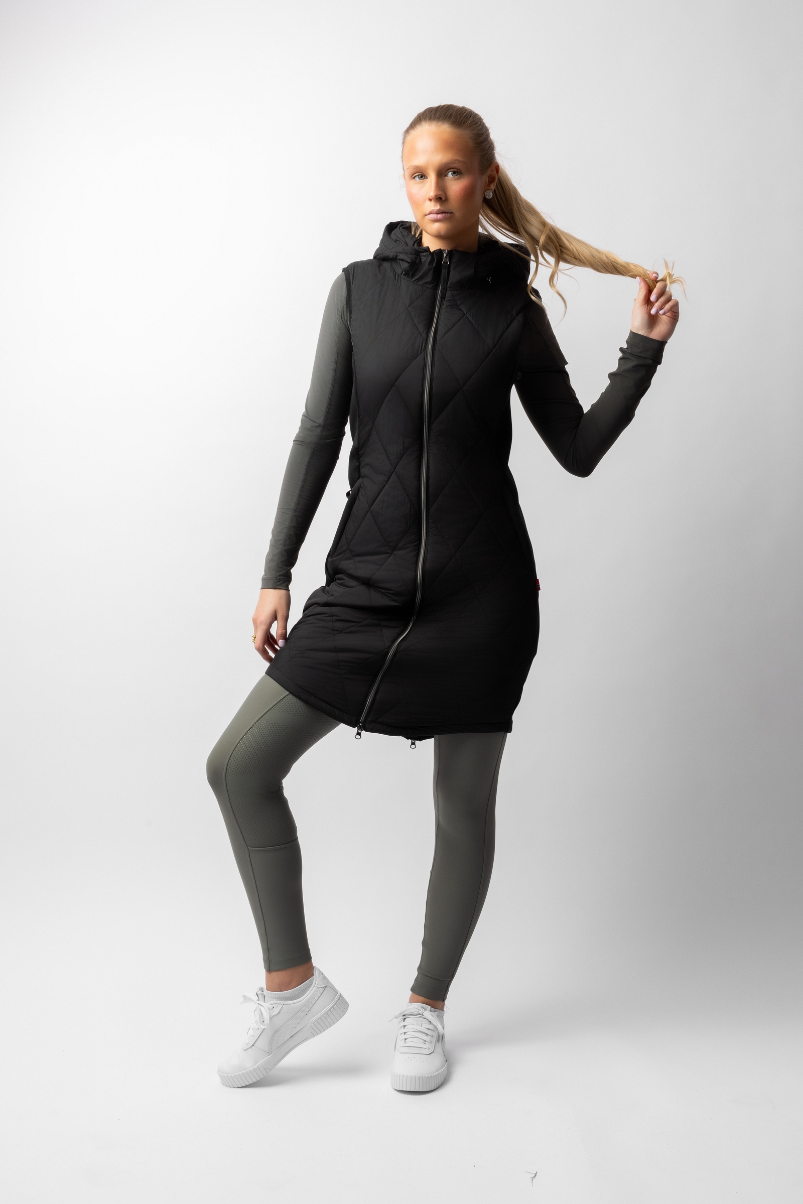 B Vertigo Agnetha gilet long matelass&eacute; pour femme  