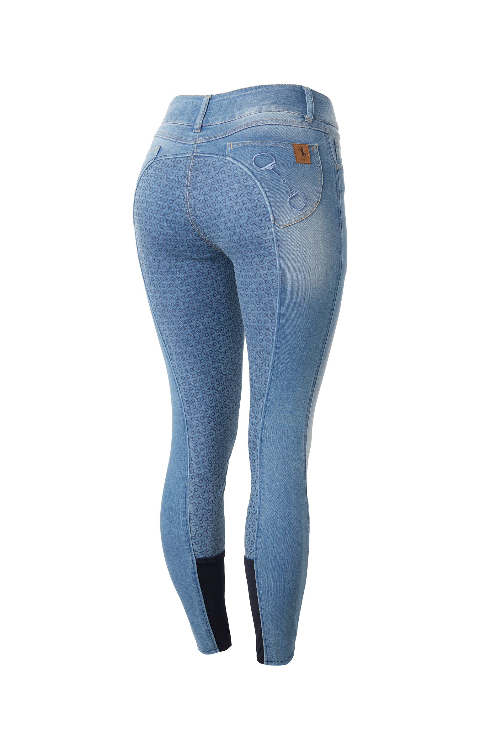 Pantalon d'équitation Fond intégral Silicone Jean Taille haute Horze Kaia, femme
