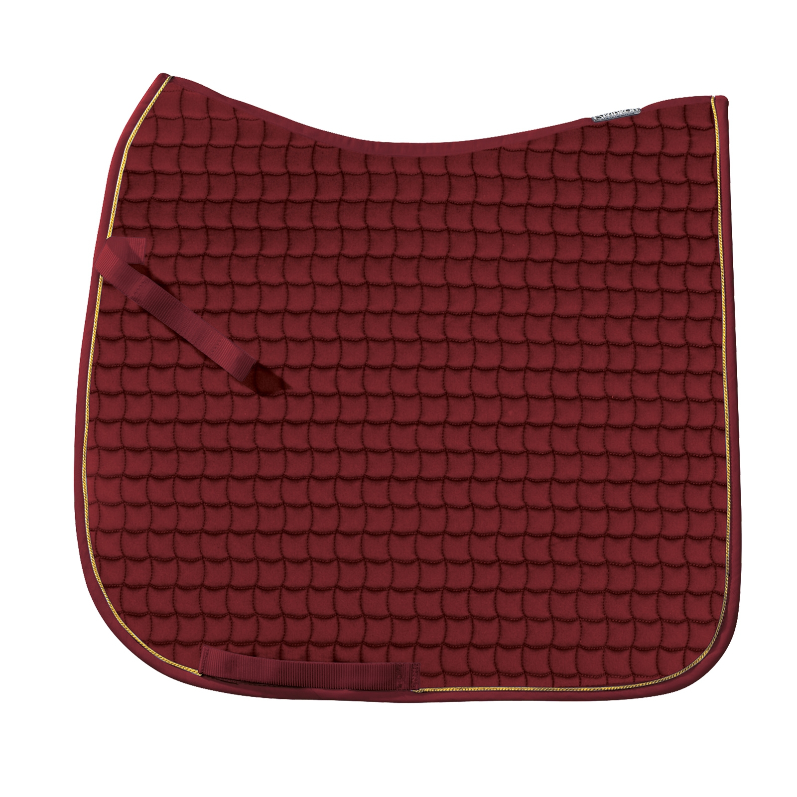 Burgundy Dark Red Tapis de selle de dressage coton Eskadron Or