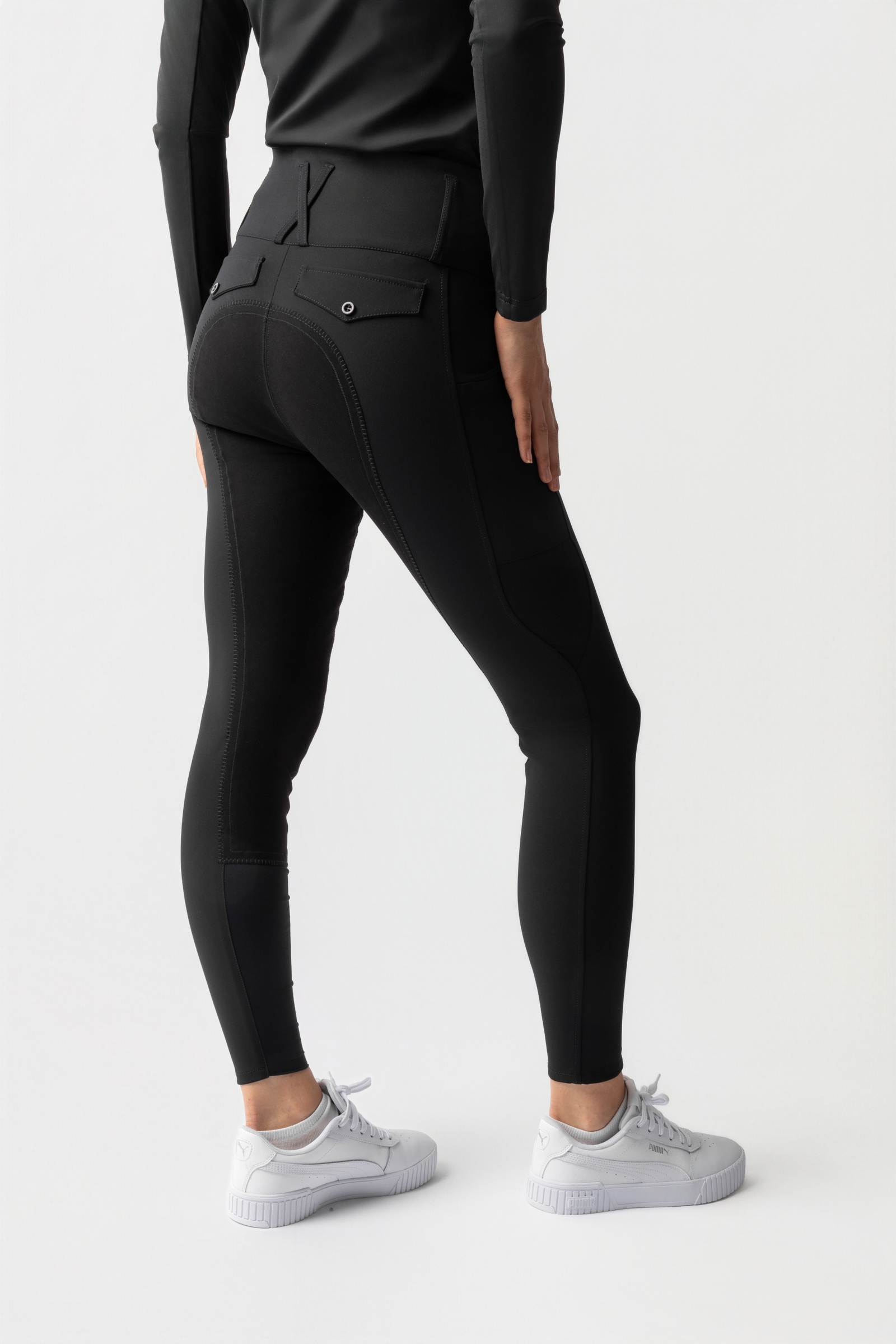 Horze Leonie pantalon d'équitation à fond intégral pour femme en daim végétalien