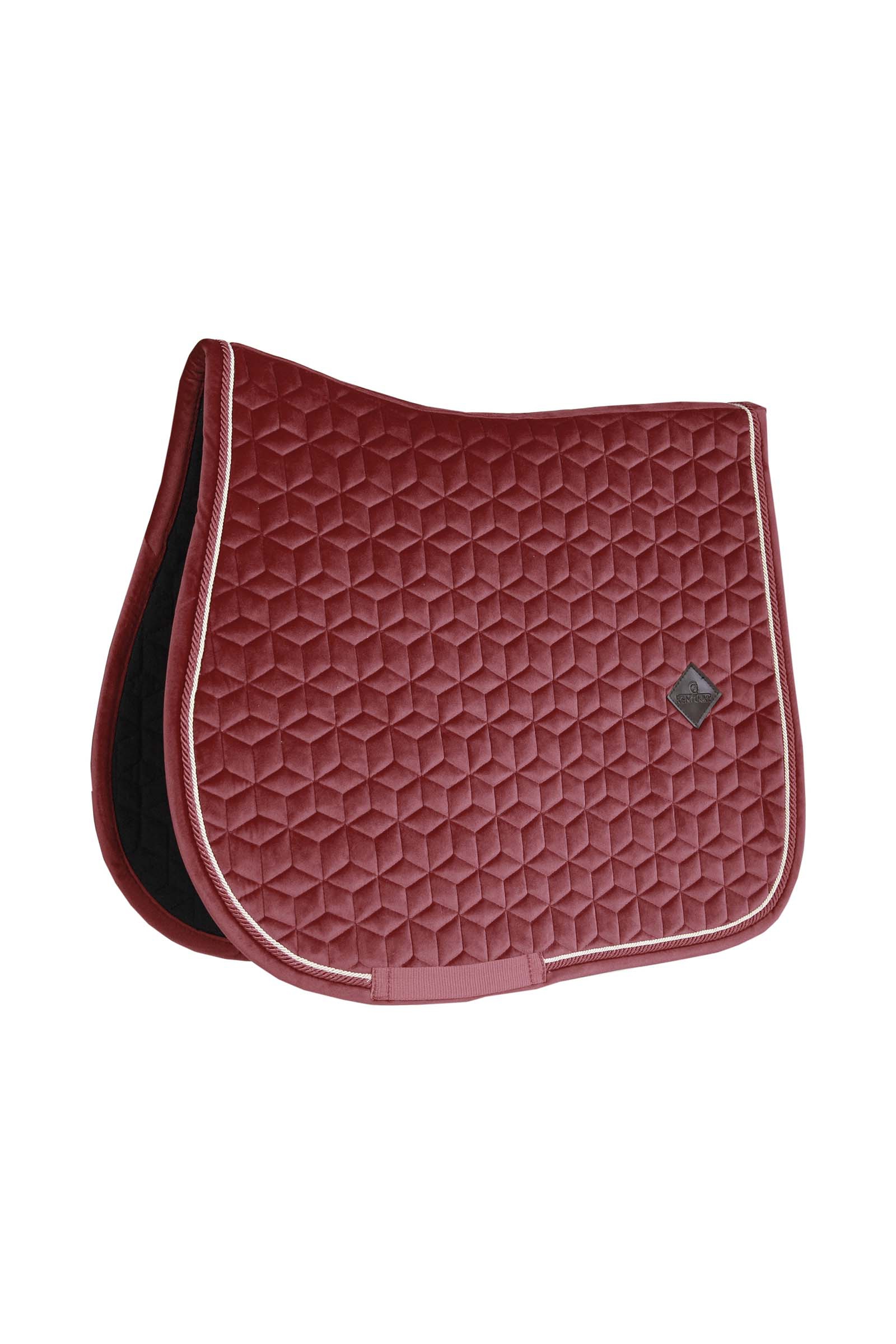 Burgundy Dark Red Kentucky Horsewear Velvet Tapis de selle de saut
